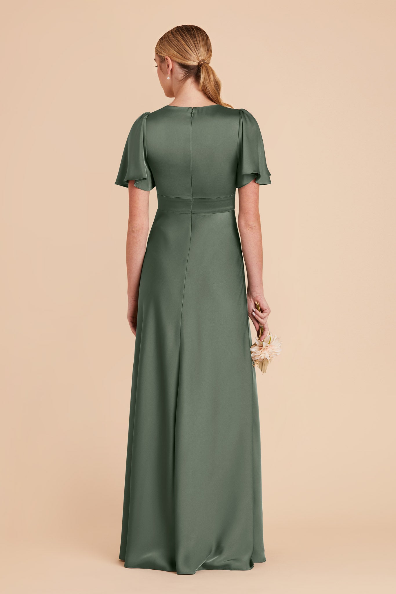 Eucalyptus Marni Matte Satin Dress by Birdy Grey