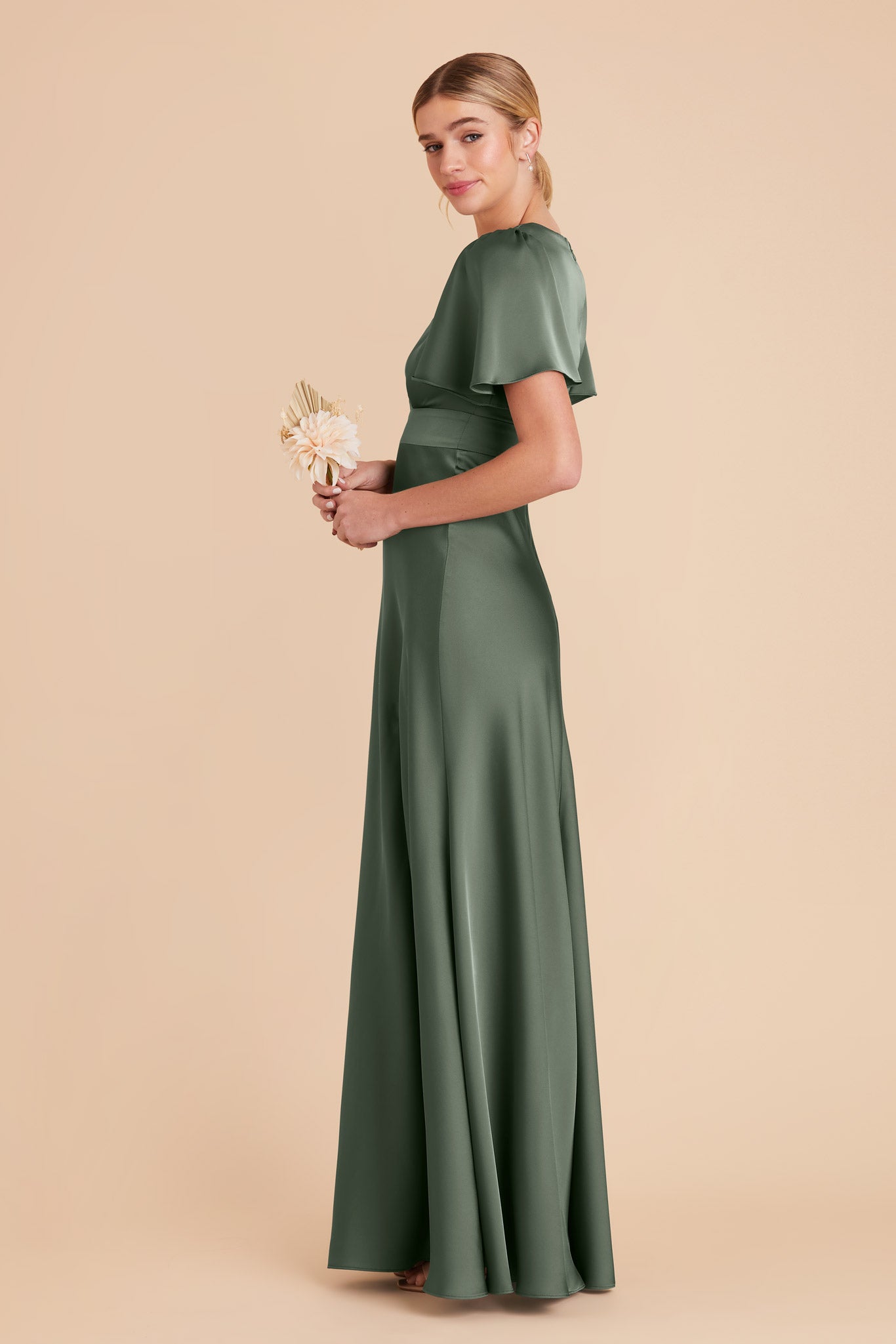 Eucalyptus Marni Matte Satin Dress by Birdy Grey