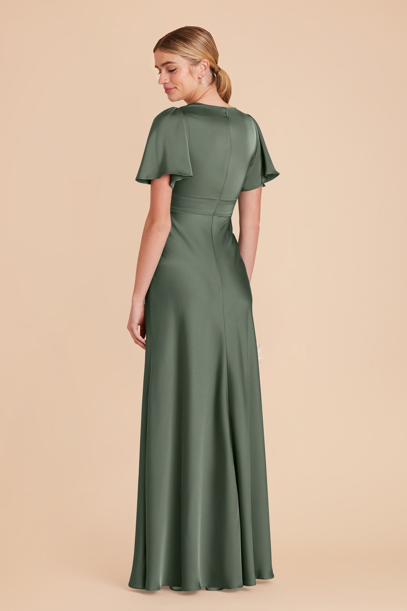 Eucalyptus Marni Matte Satin Dress by Birdy Grey