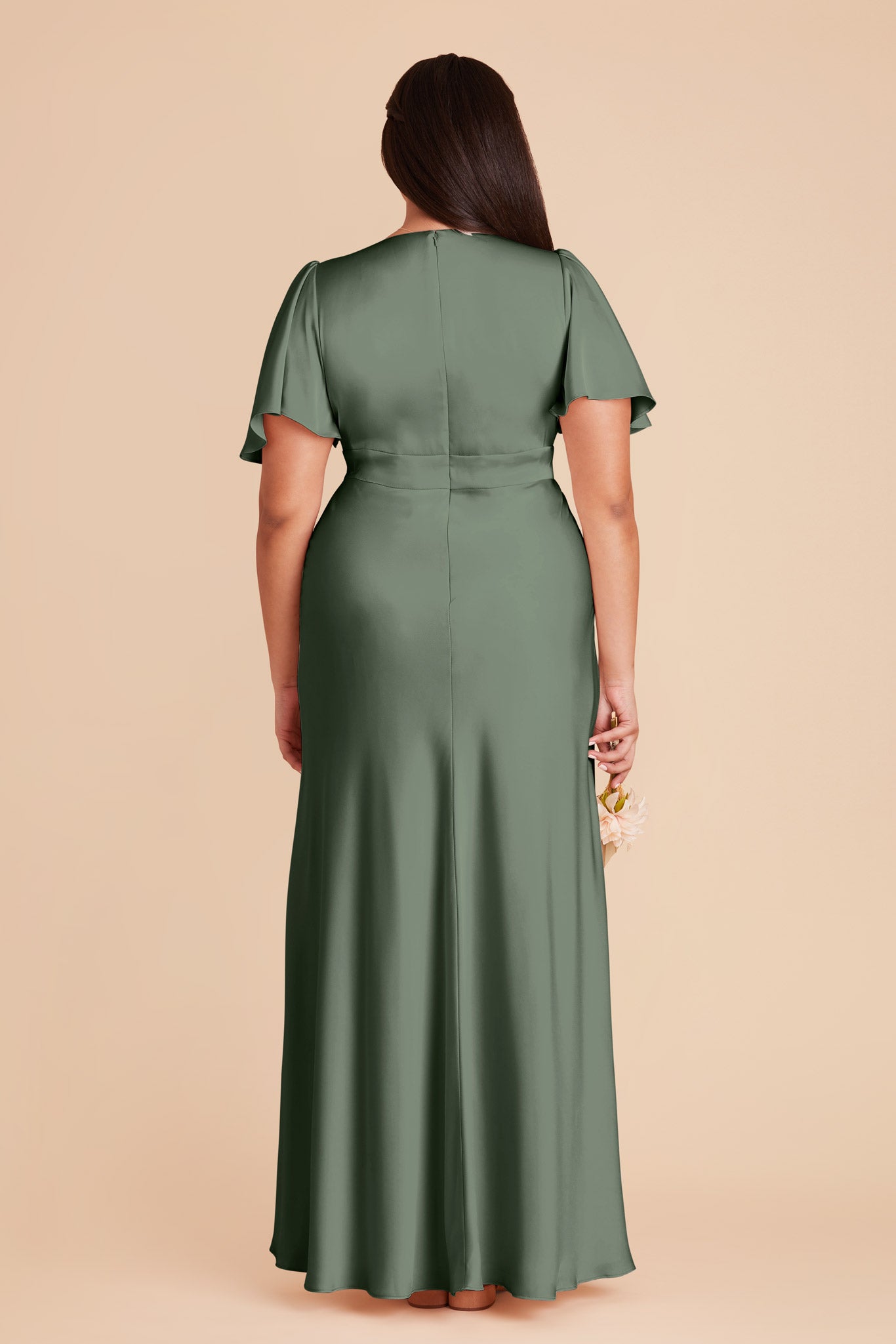 Eucalyptus Marni Matte Satin Dress by Birdy Grey