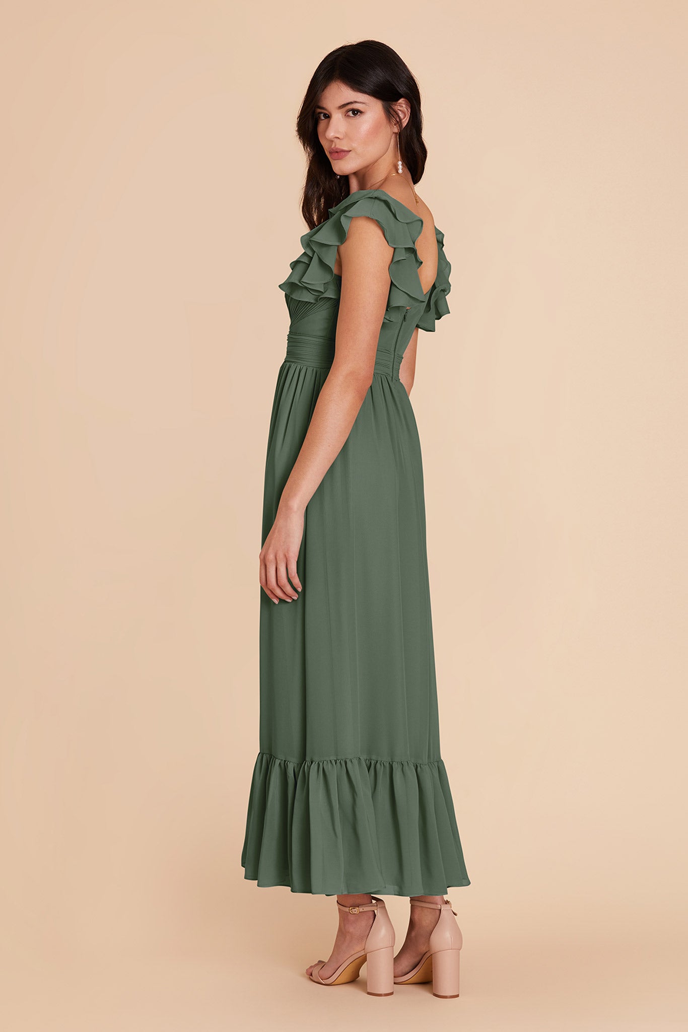 Eucalyptus Michelle Chiffon Dress by Birdy Grey