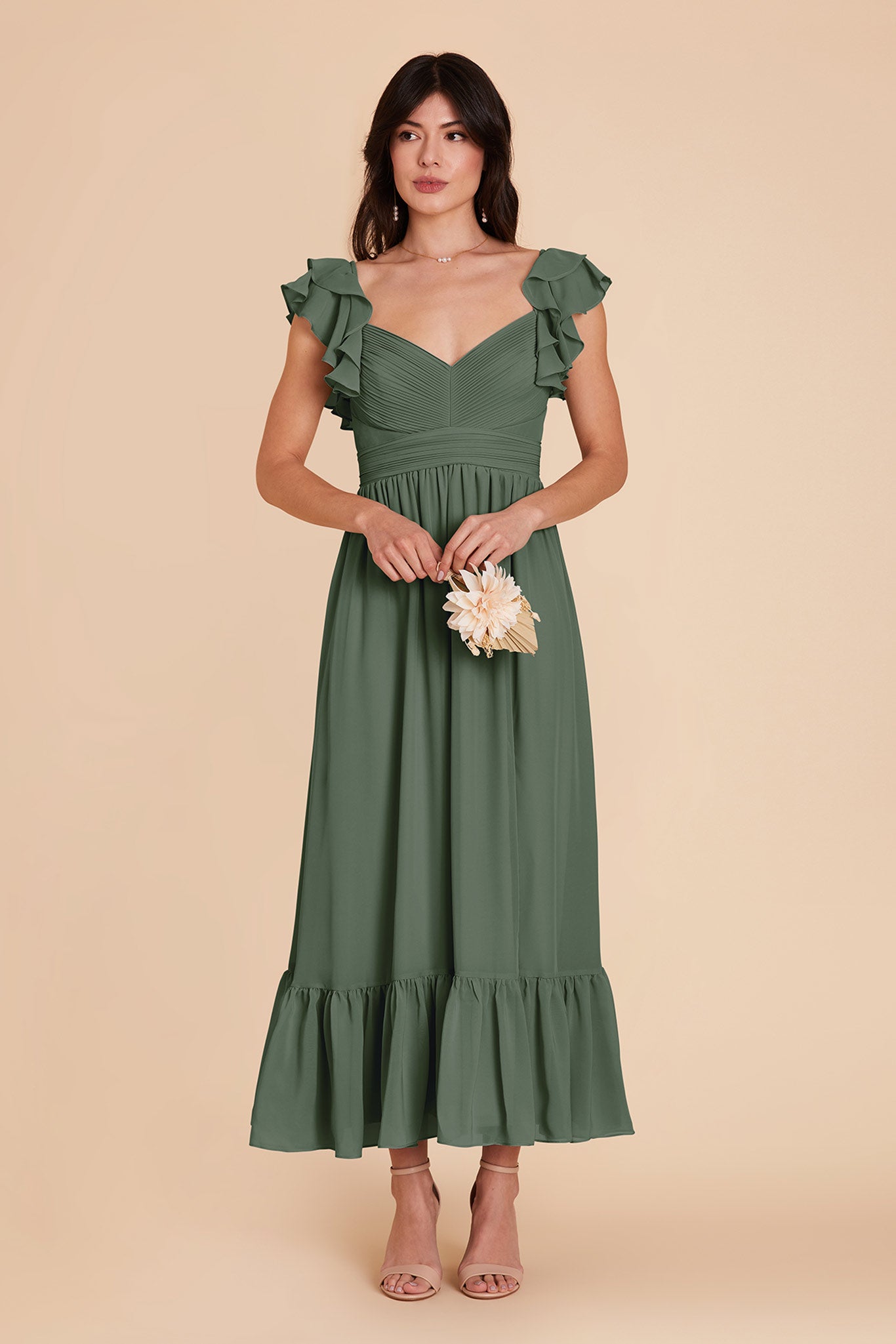 Eucalyptus Michelle Chiffon Dress by Birdy Grey