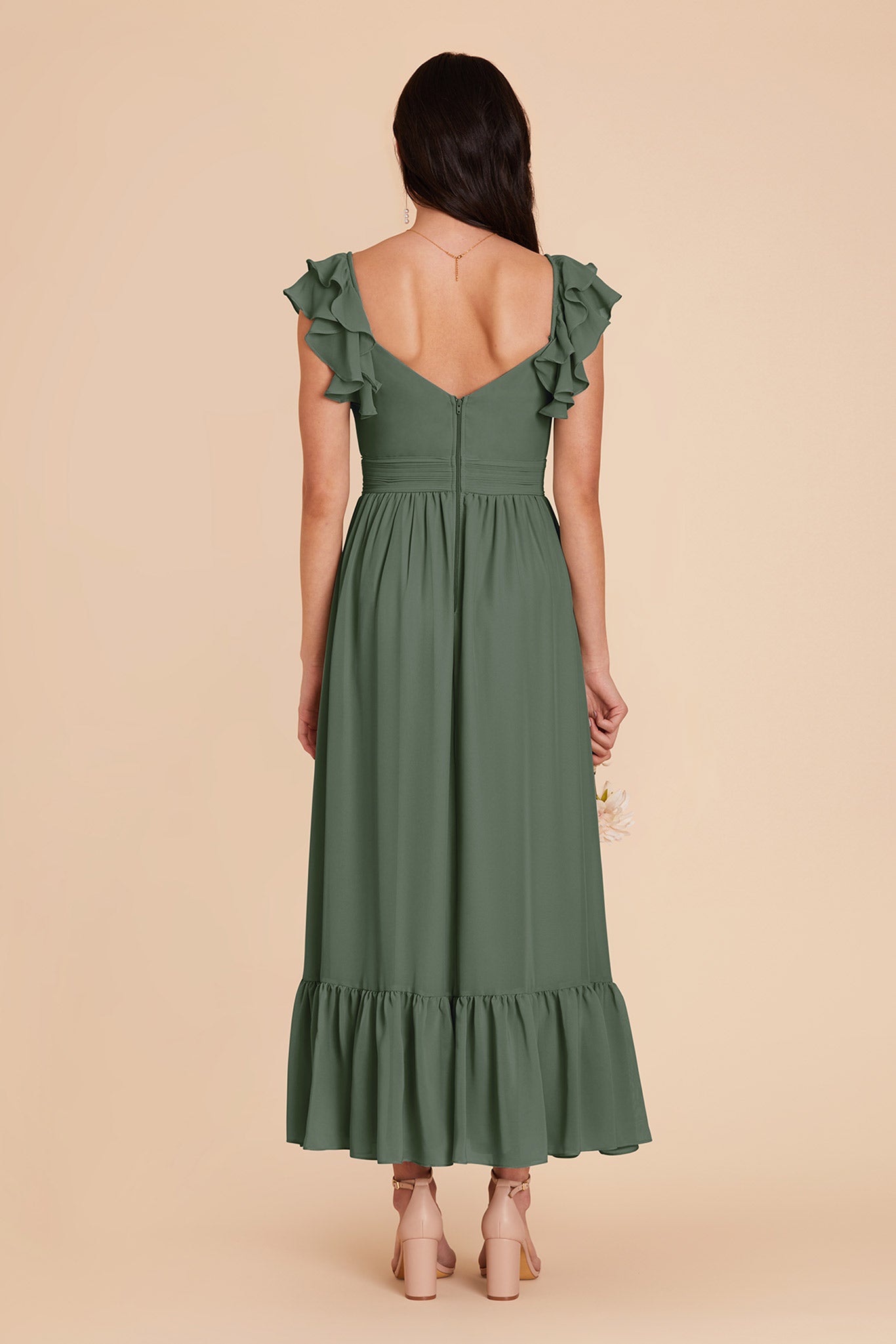 Eucalyptus Michelle Chiffon Dress by Birdy Grey