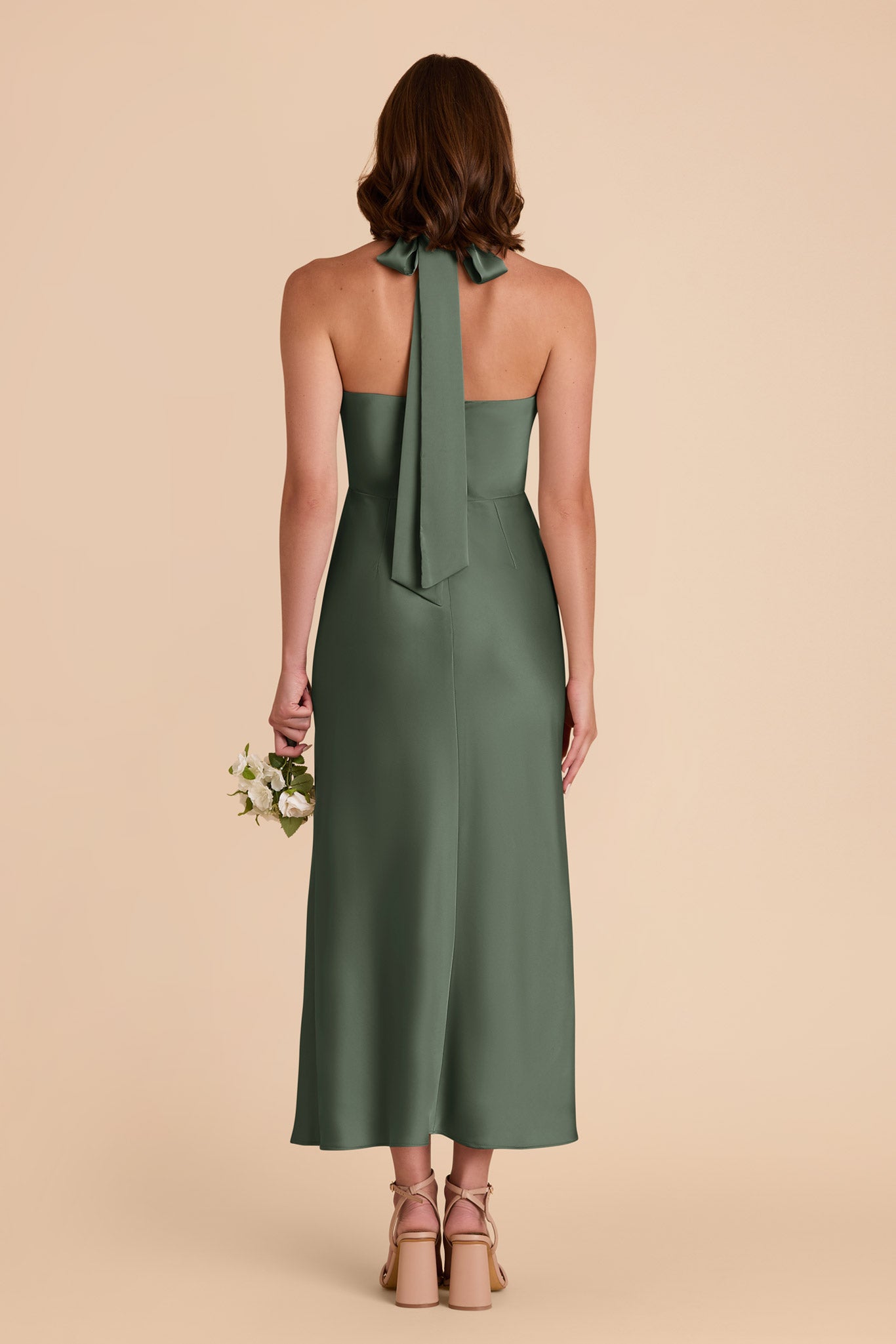 Eucalyptus Monique Matte Satin Dress by Birdy Grey