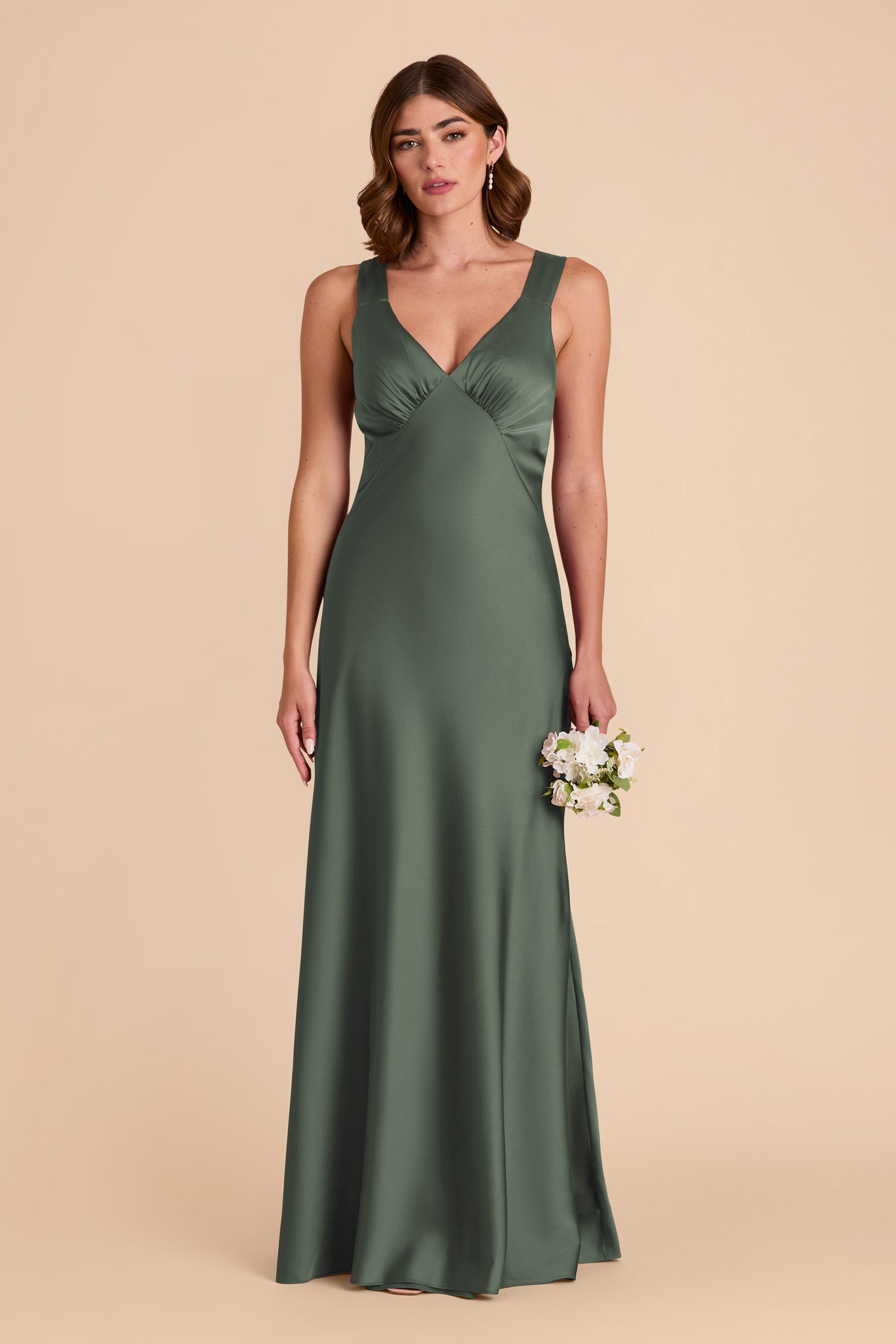 Eucalyptus Veronica Matte Satin Dress by Birdy Grey