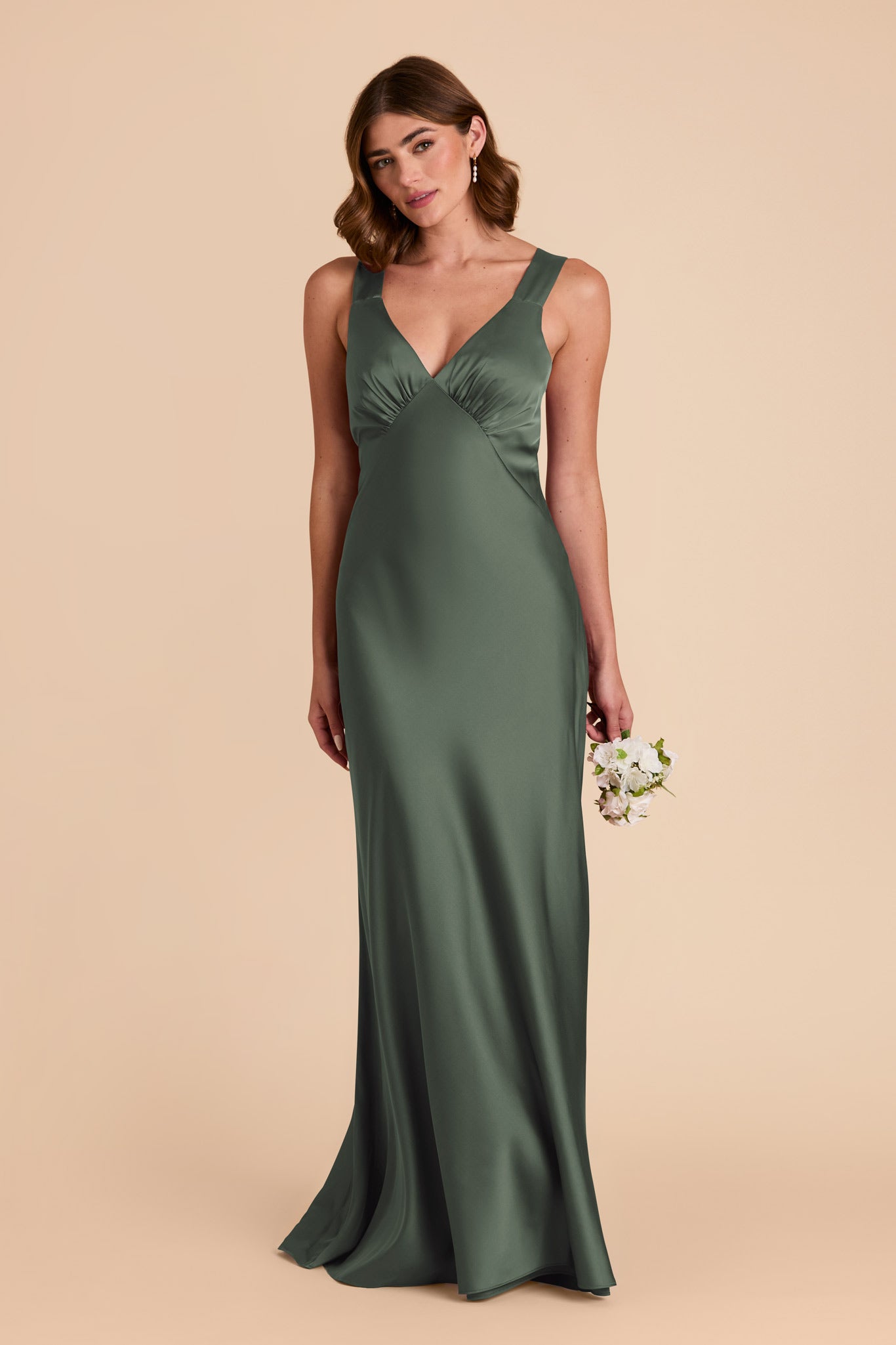 Eucalyptus Veronica Matte Satin Dress by Birdy Grey