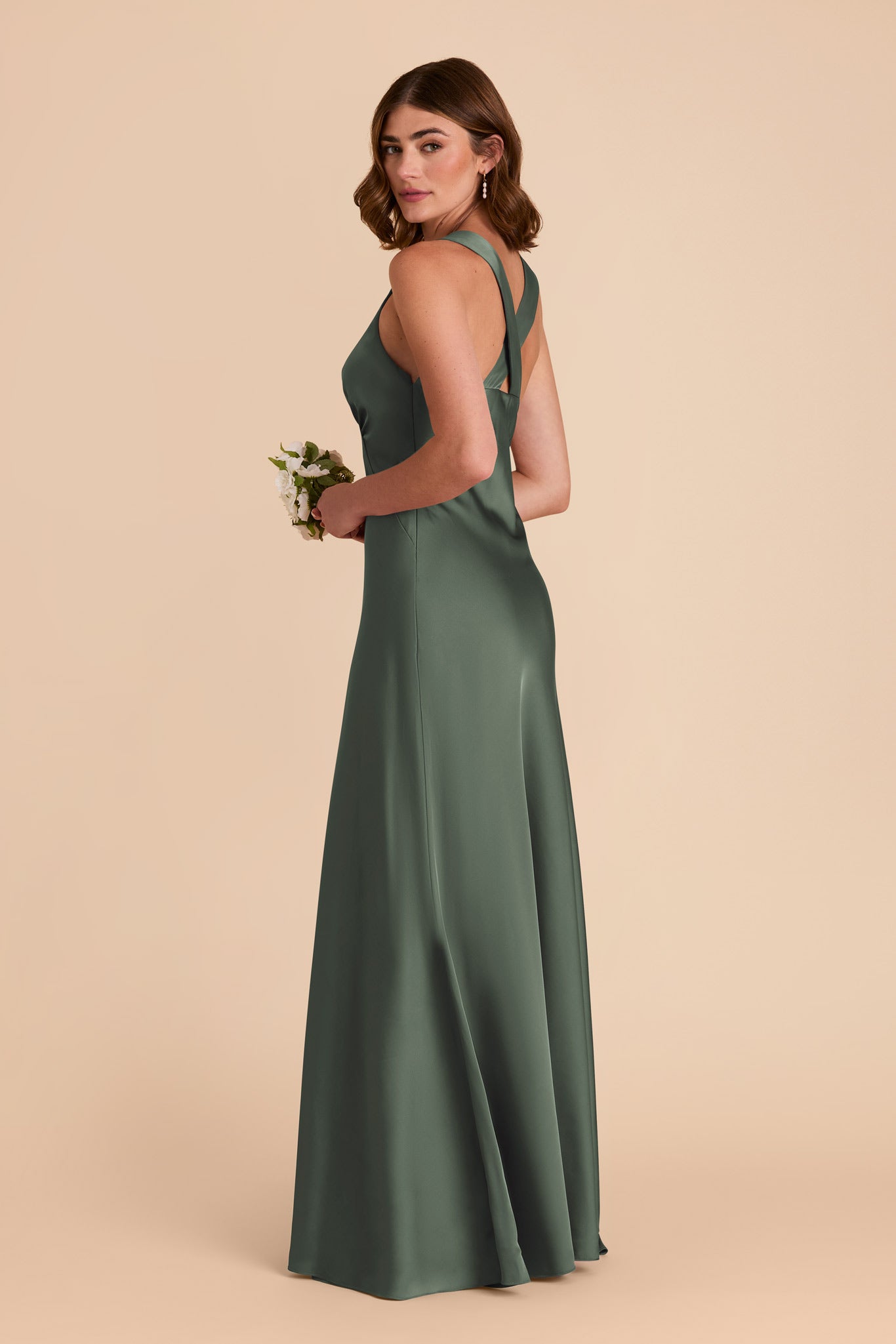 Eucalyptus Veronica Matte Satin Dress by Birdy Grey