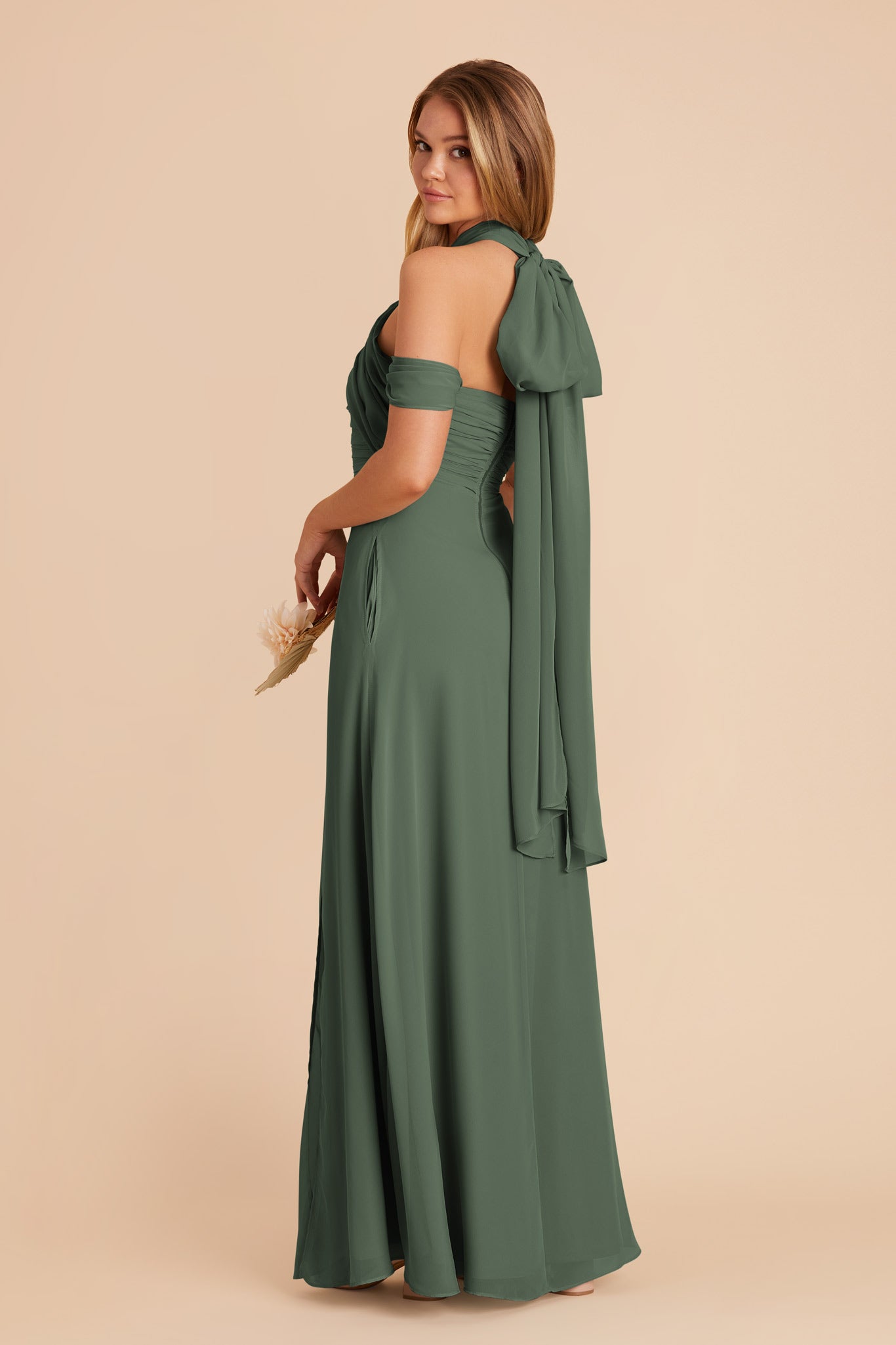 Eucalyptus Cara Chiffon Dress by Birdy Grey