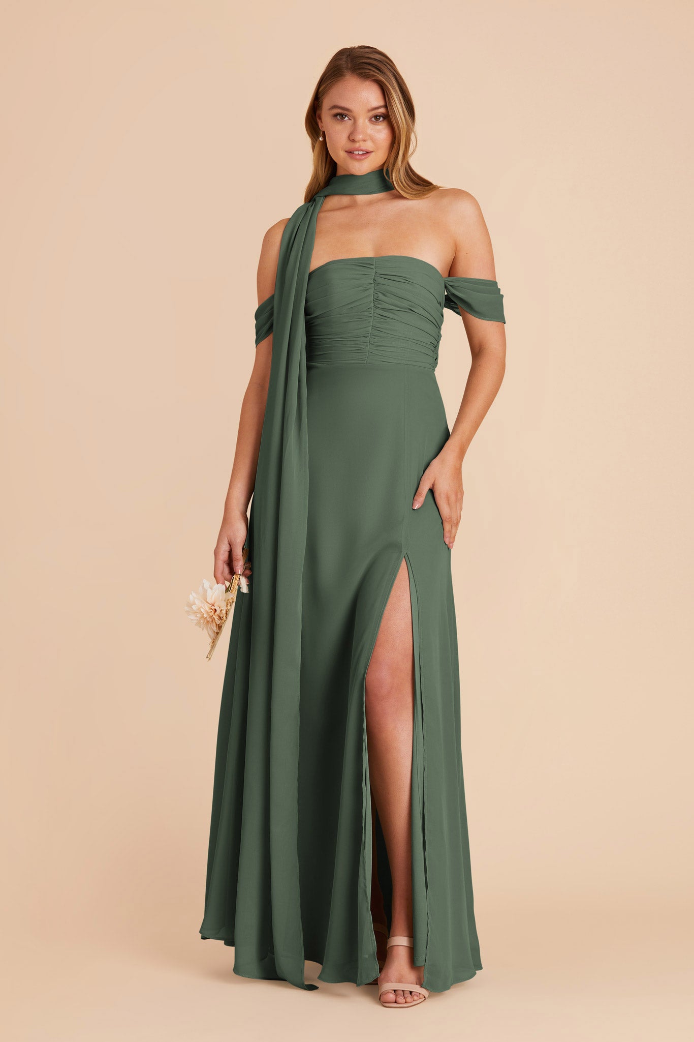 Eucalyptus Cara Chiffon Dress by Birdy Grey