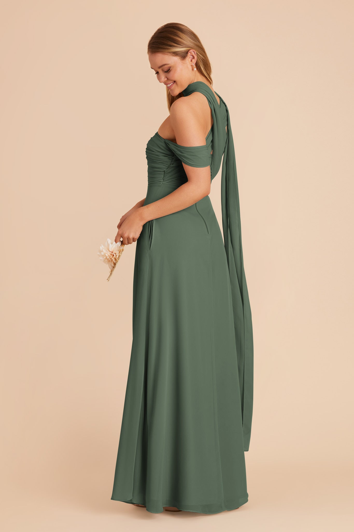 Eucalyptus Cara Chiffon Dress by Birdy Grey