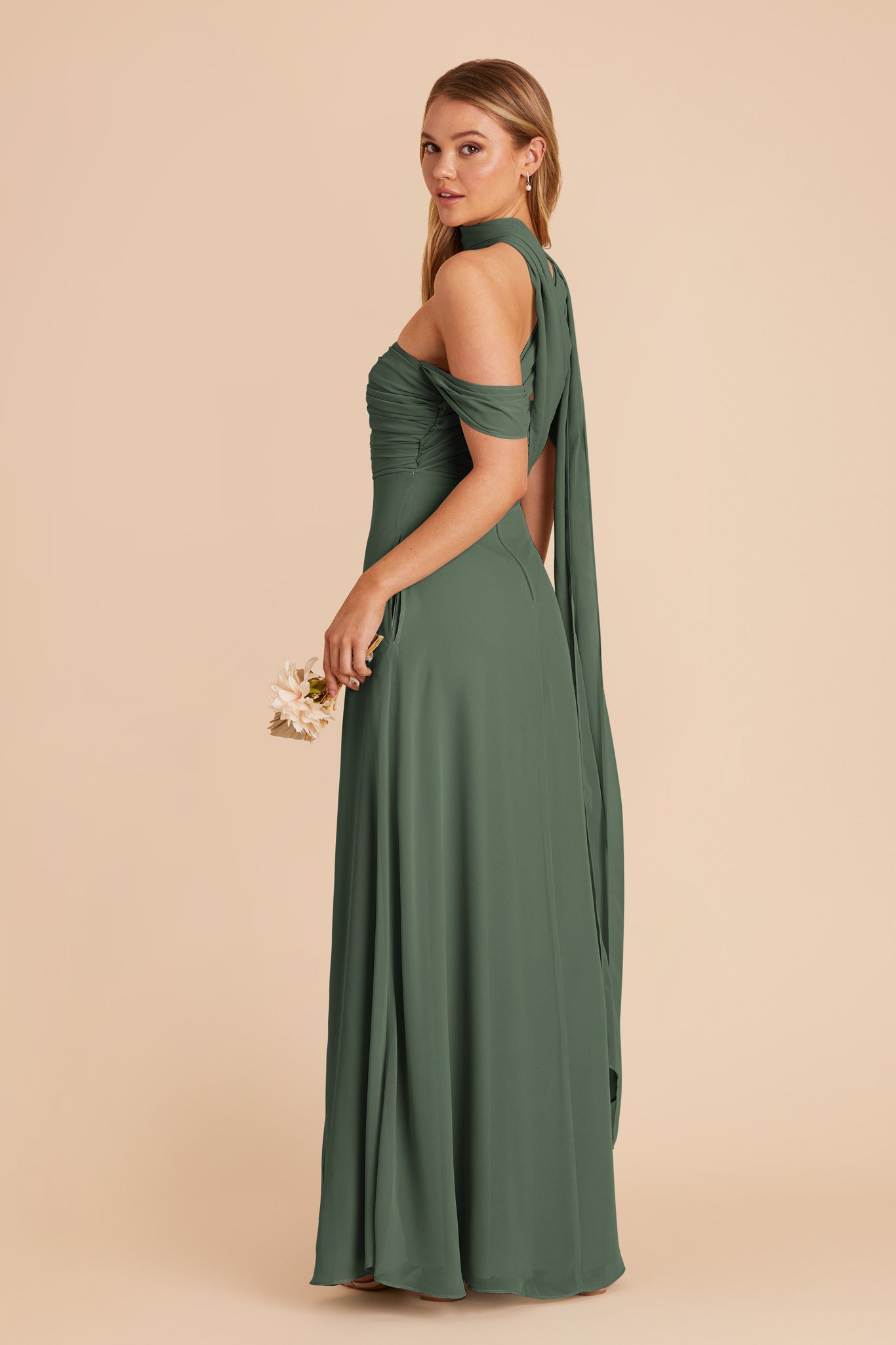 Eucalyptus Cara Chiffon Dress by Birdy Grey