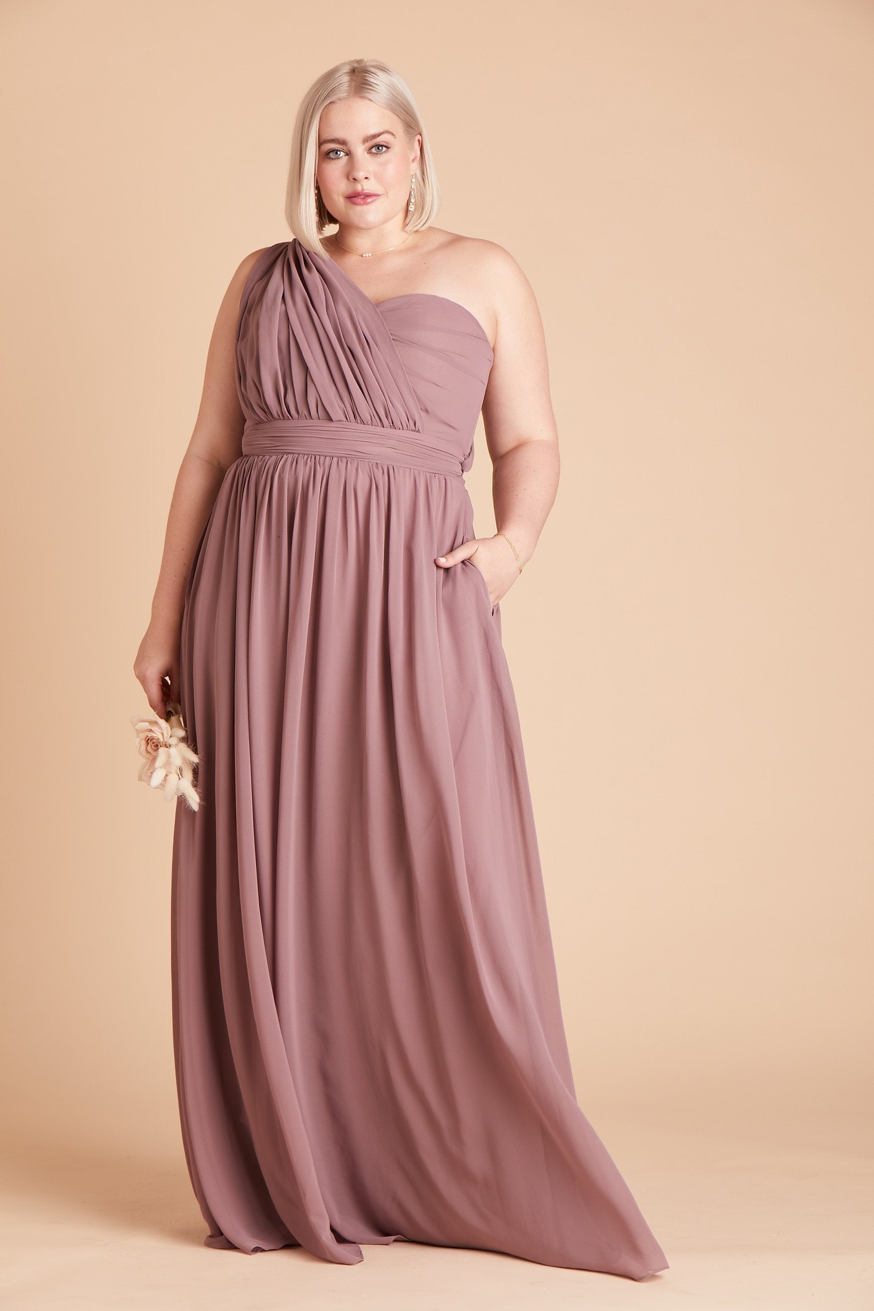 Dark Mauve Grace Convertible Dress by Birdy Grey