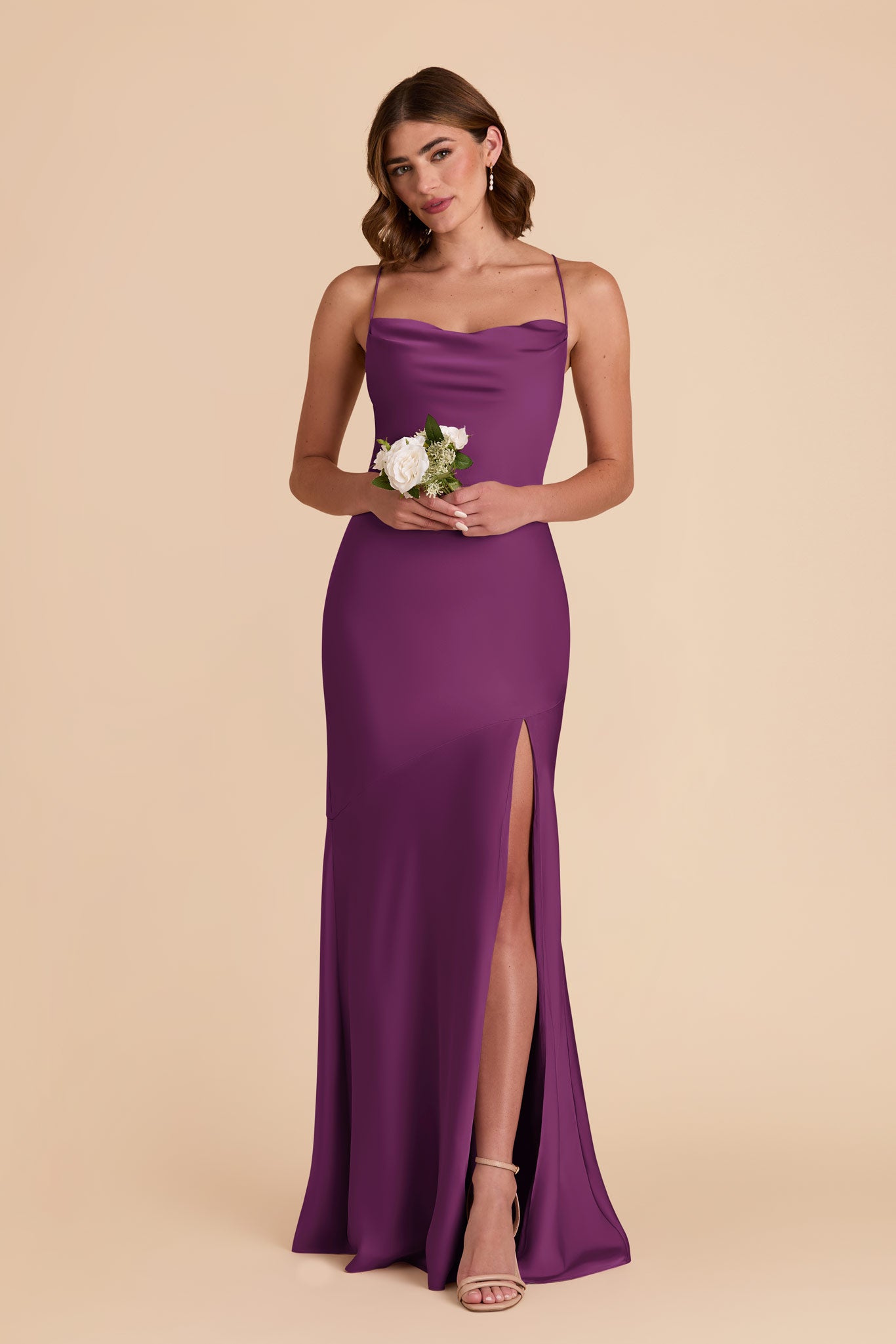 Fig Olivia Matte Satin Dress by Birdy Grey