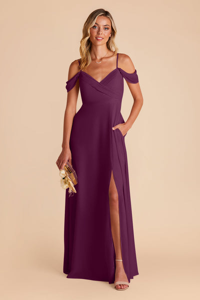 Fig Spence Chiffon with Slit Dress by Birdy Grey