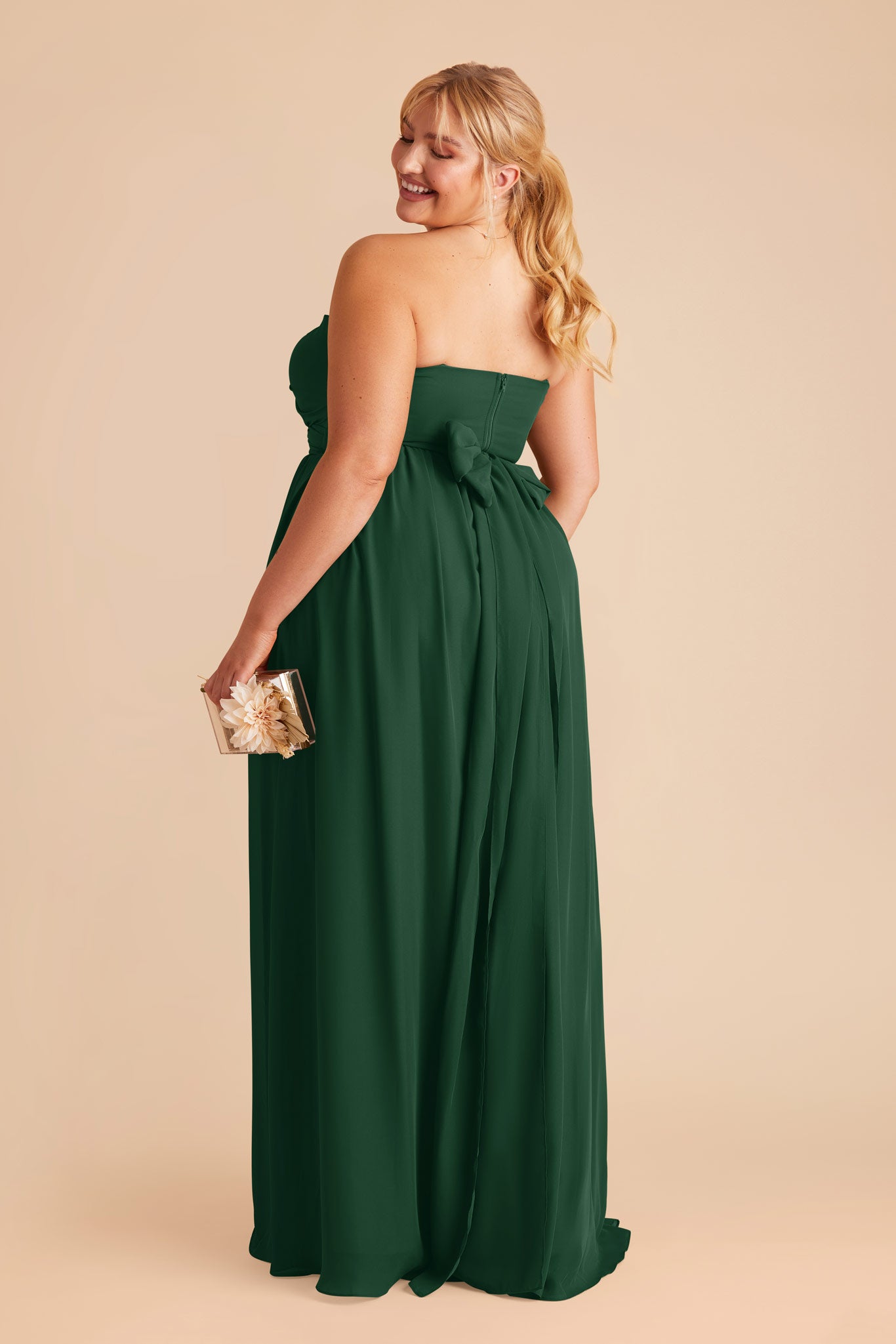 Forest Green Grace Convertible Chiffon Dress by Birdy Grey