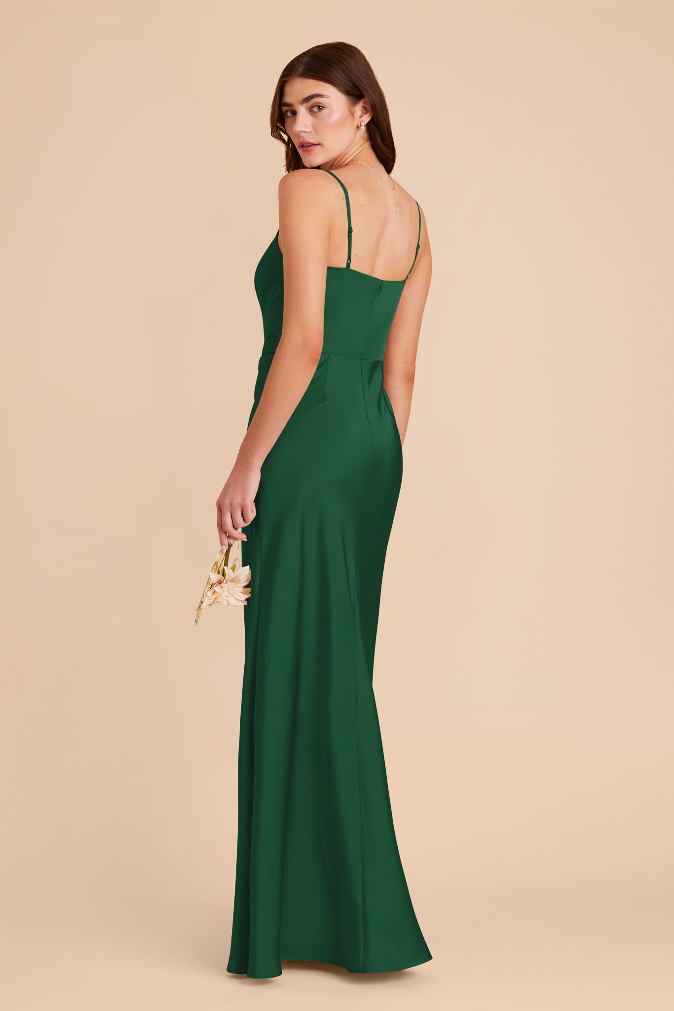 Forest Green Mai Matte Satin Dress by Birdy Grey