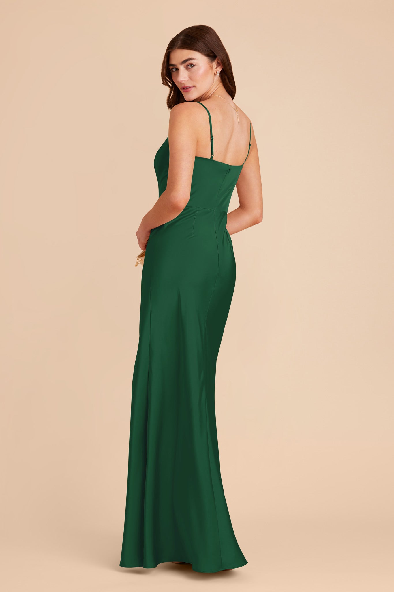 Forest Green Mai Matte Satin Dress by Birdy Grey