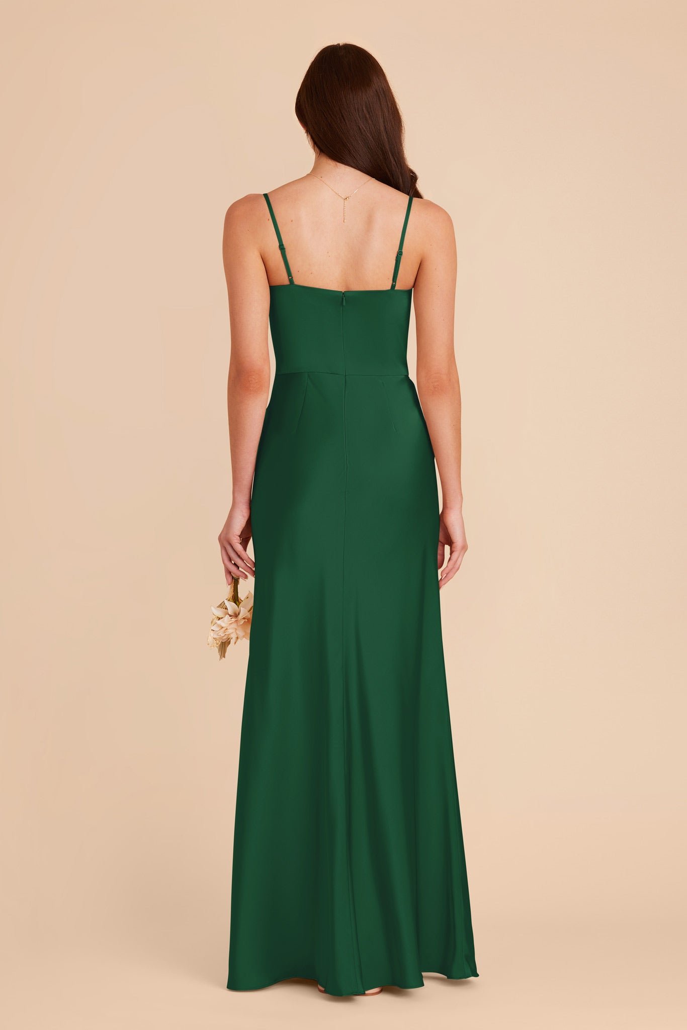 Forest Green Mai Matte Satin Dress by Birdy Grey