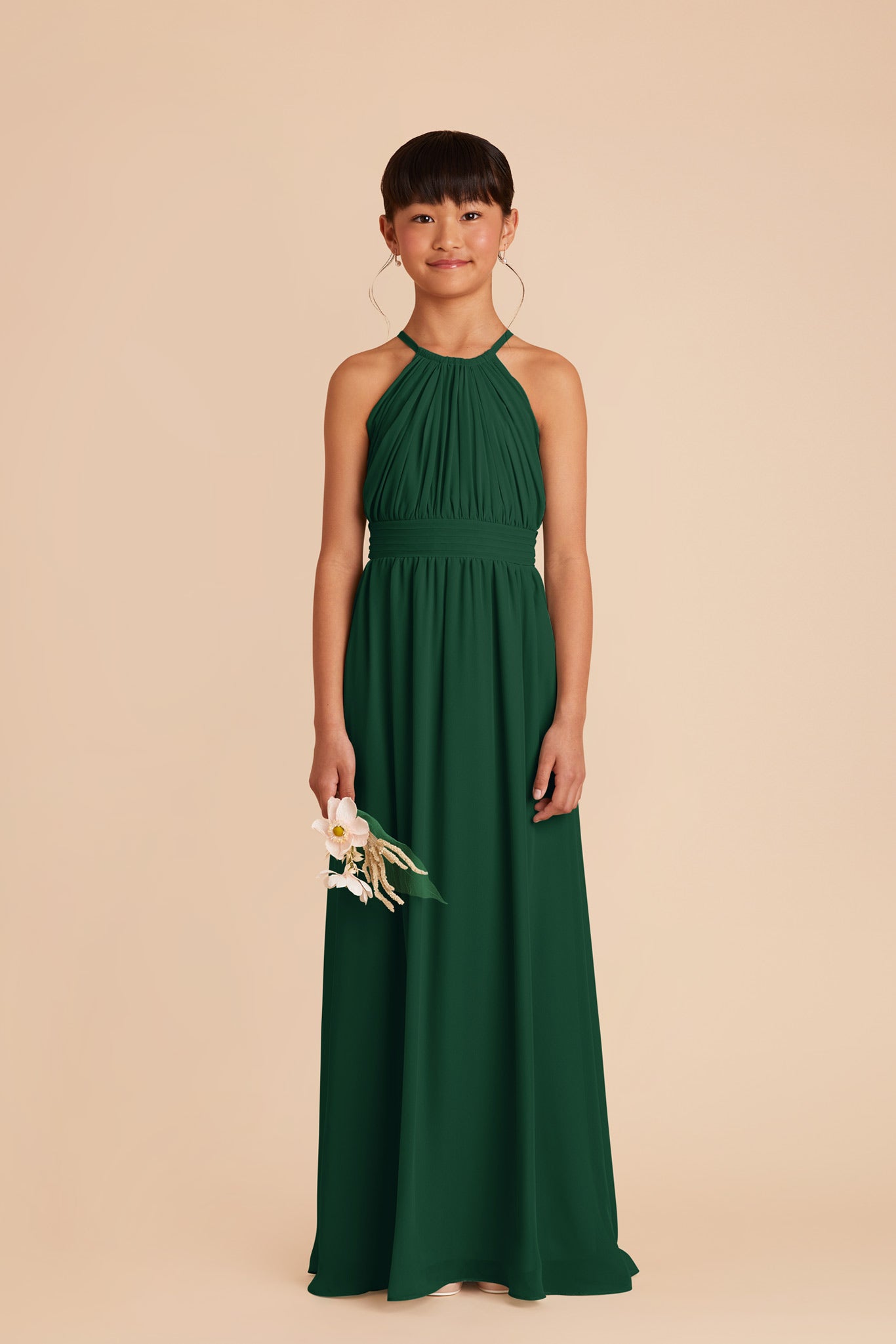 Forest Green Sienna Junior Chiffon Dress by Birdy Grey