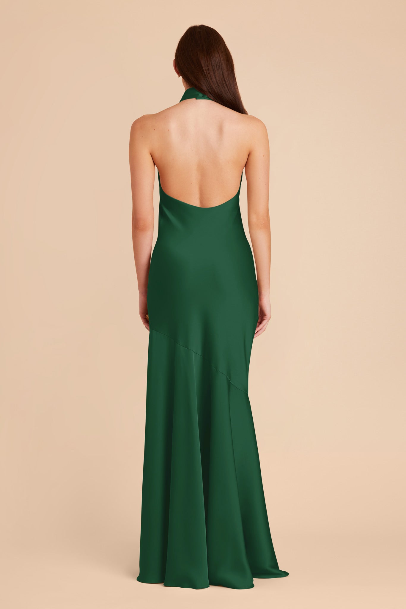 Forest Green Stephanie Matte Satin Dress by Birdy Grey