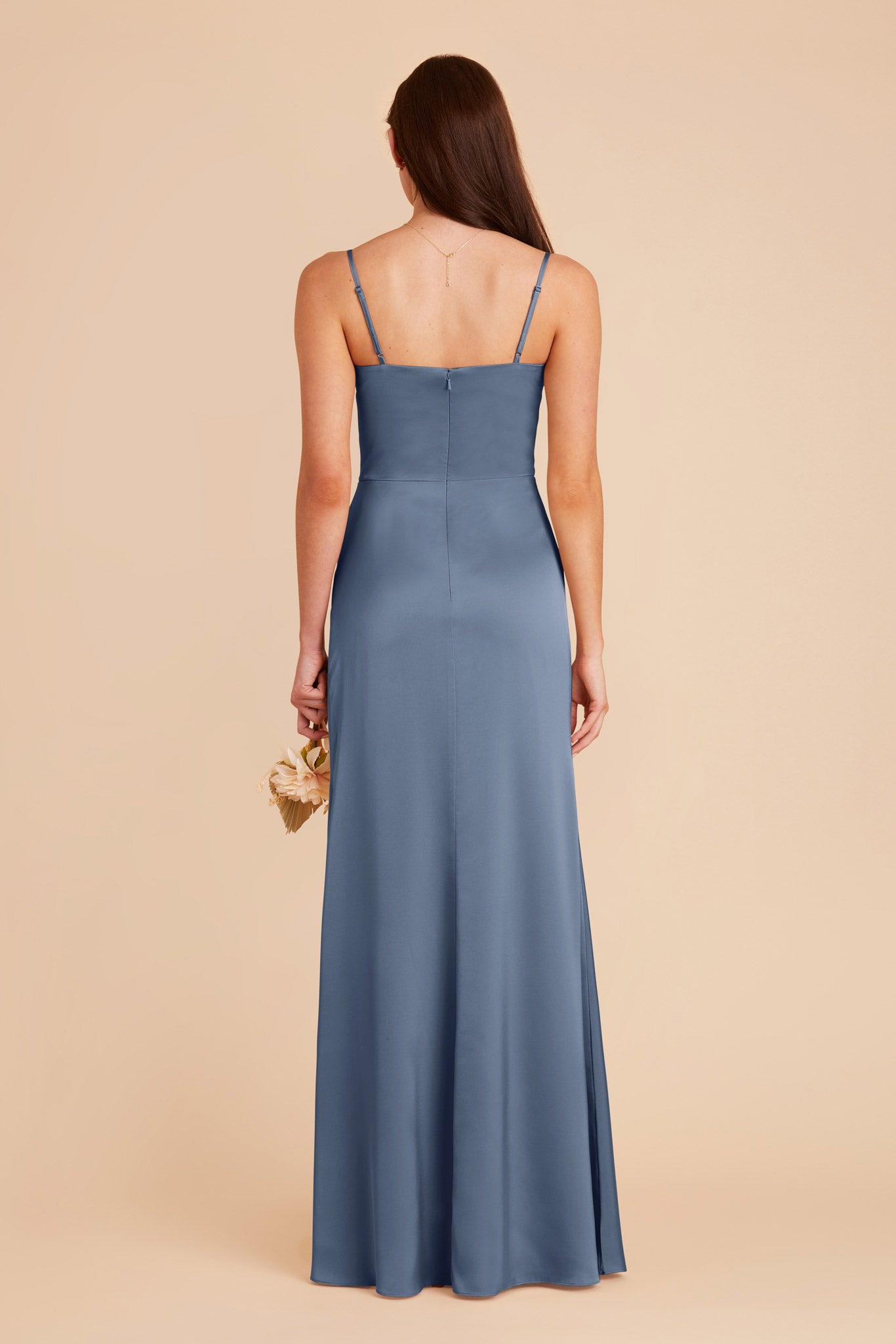 French Blue Jennifer Matte Satin Dress by Birdy Grey