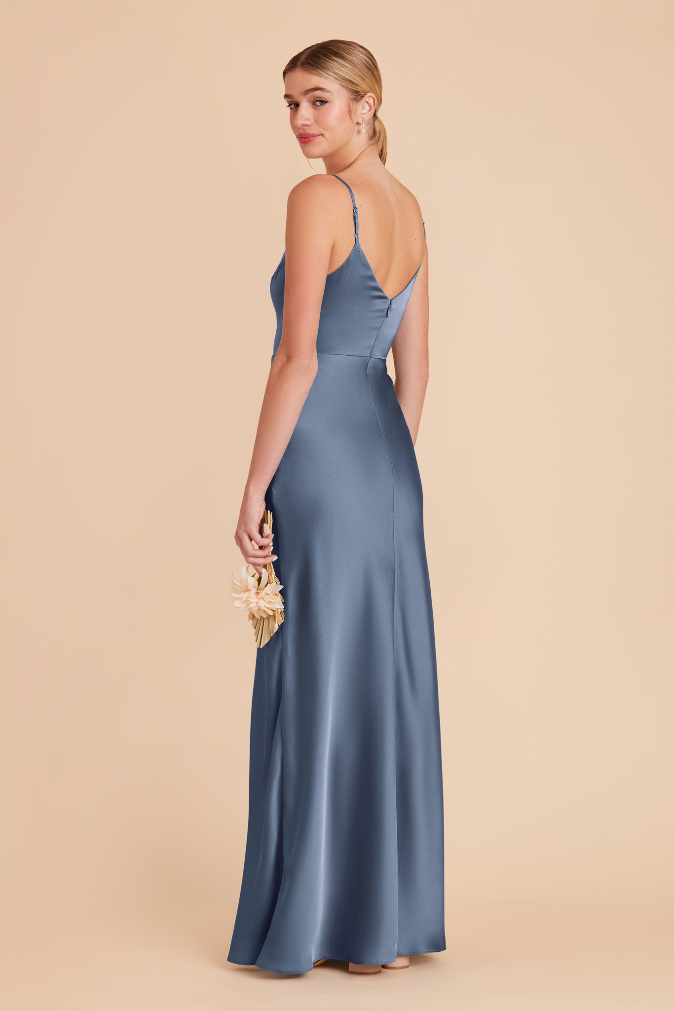 French Blue Jay Matte Satin Dress by Birdy Grey