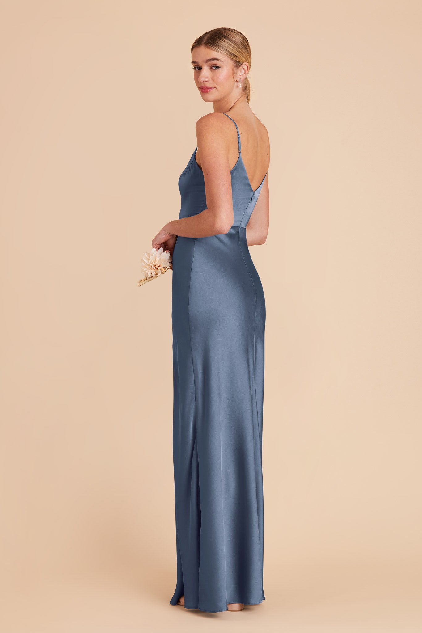 French Blue Jay Matte Satin Dress by Birdy Grey