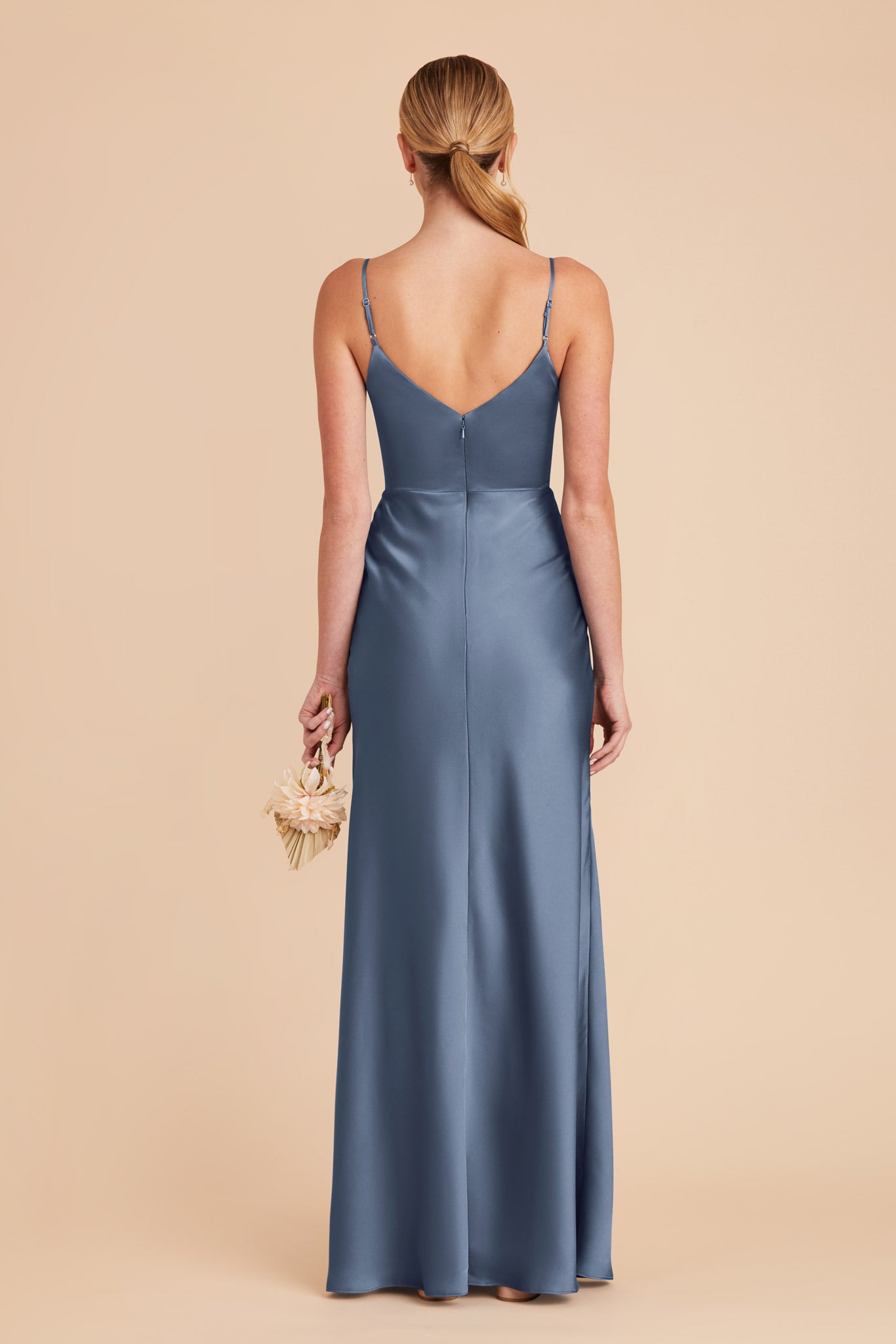 French Blue Jay Matte Satin Dress by Birdy Grey