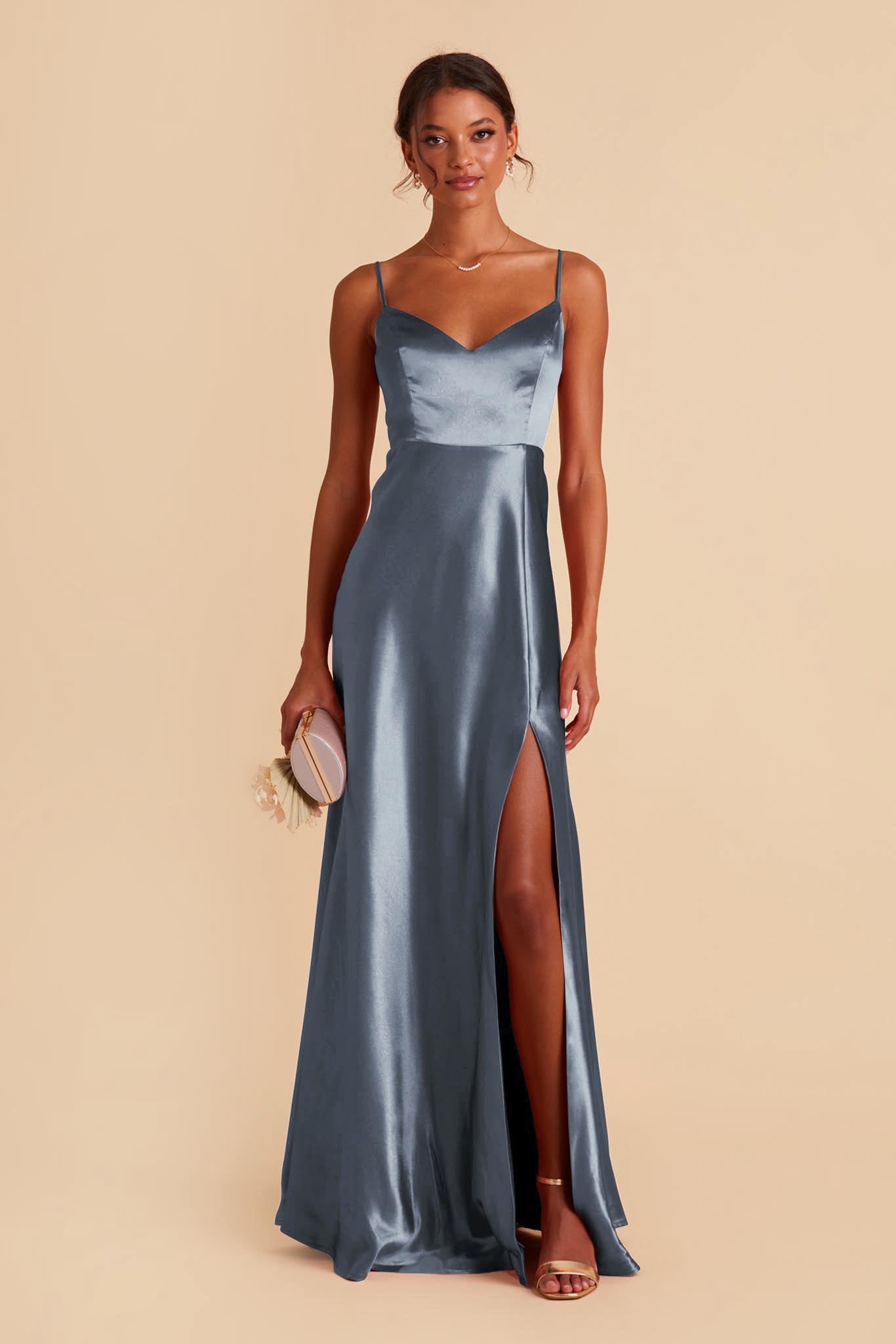 Blue Satin Dress | Miss Satin