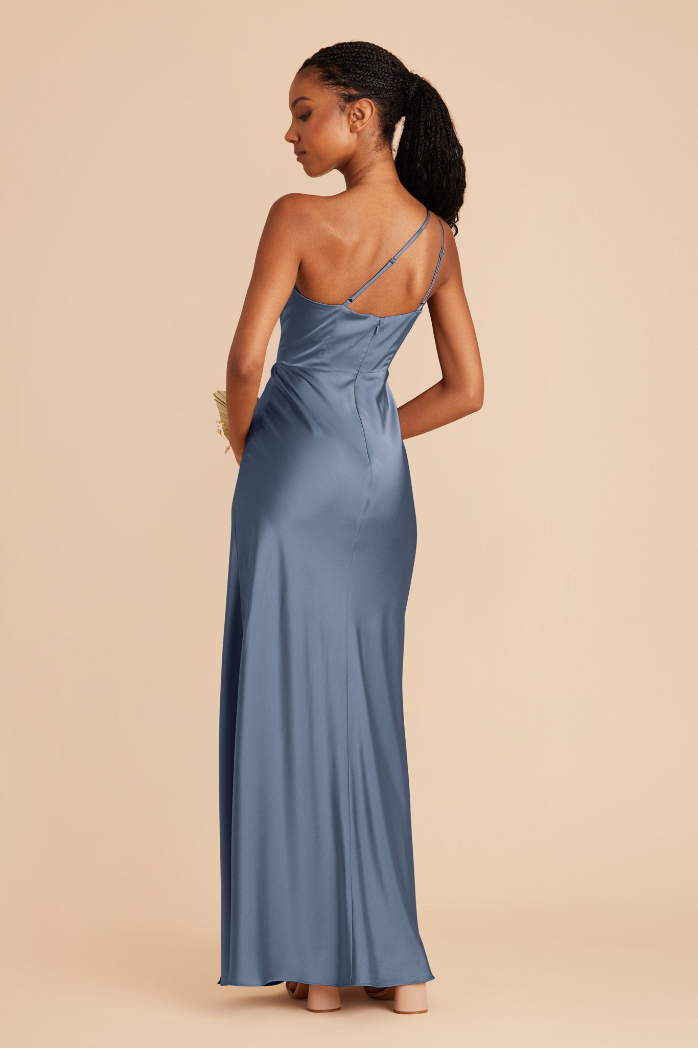 French Blue Kensie Matte Satin Dress by Birdy Grey