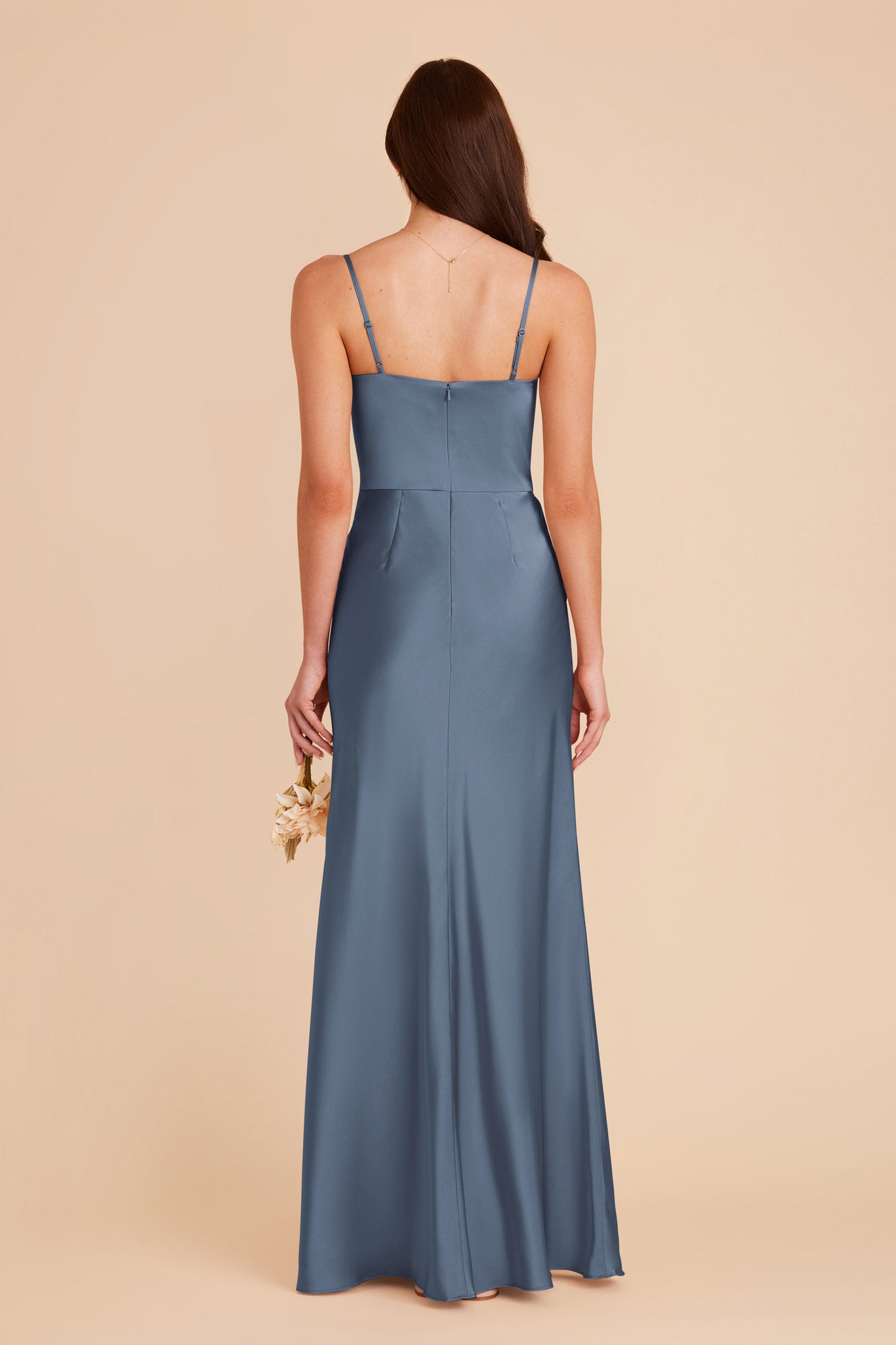 French Blue Mai Matte Satin Dress by Birdy Grey