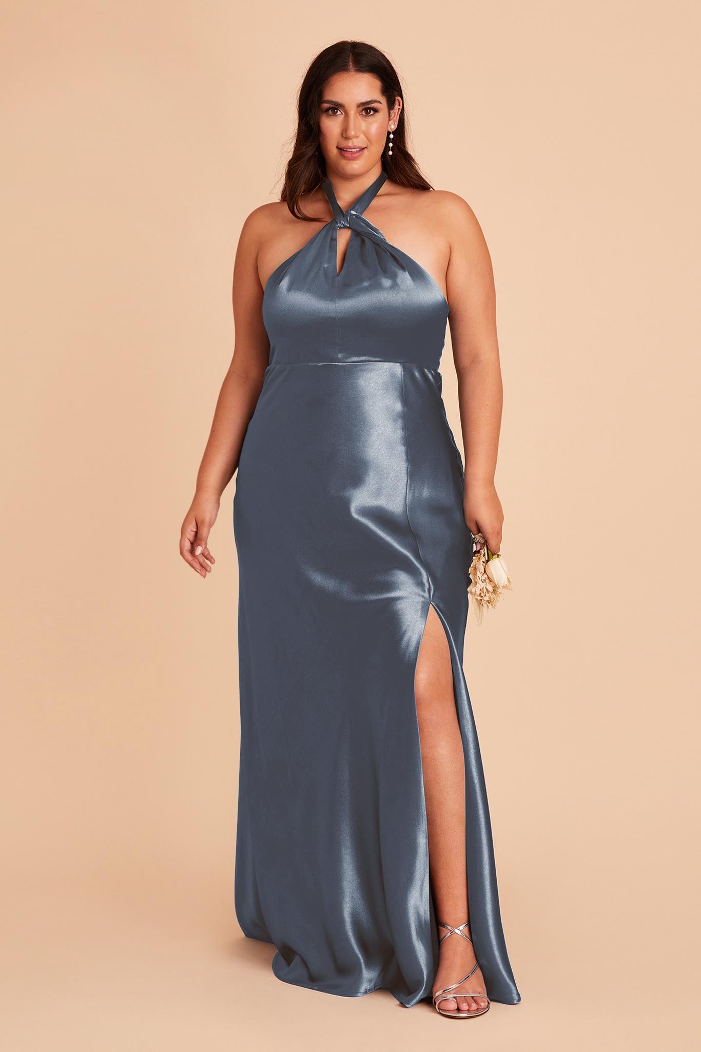 Blue Grecian Bridesmaid Dresses