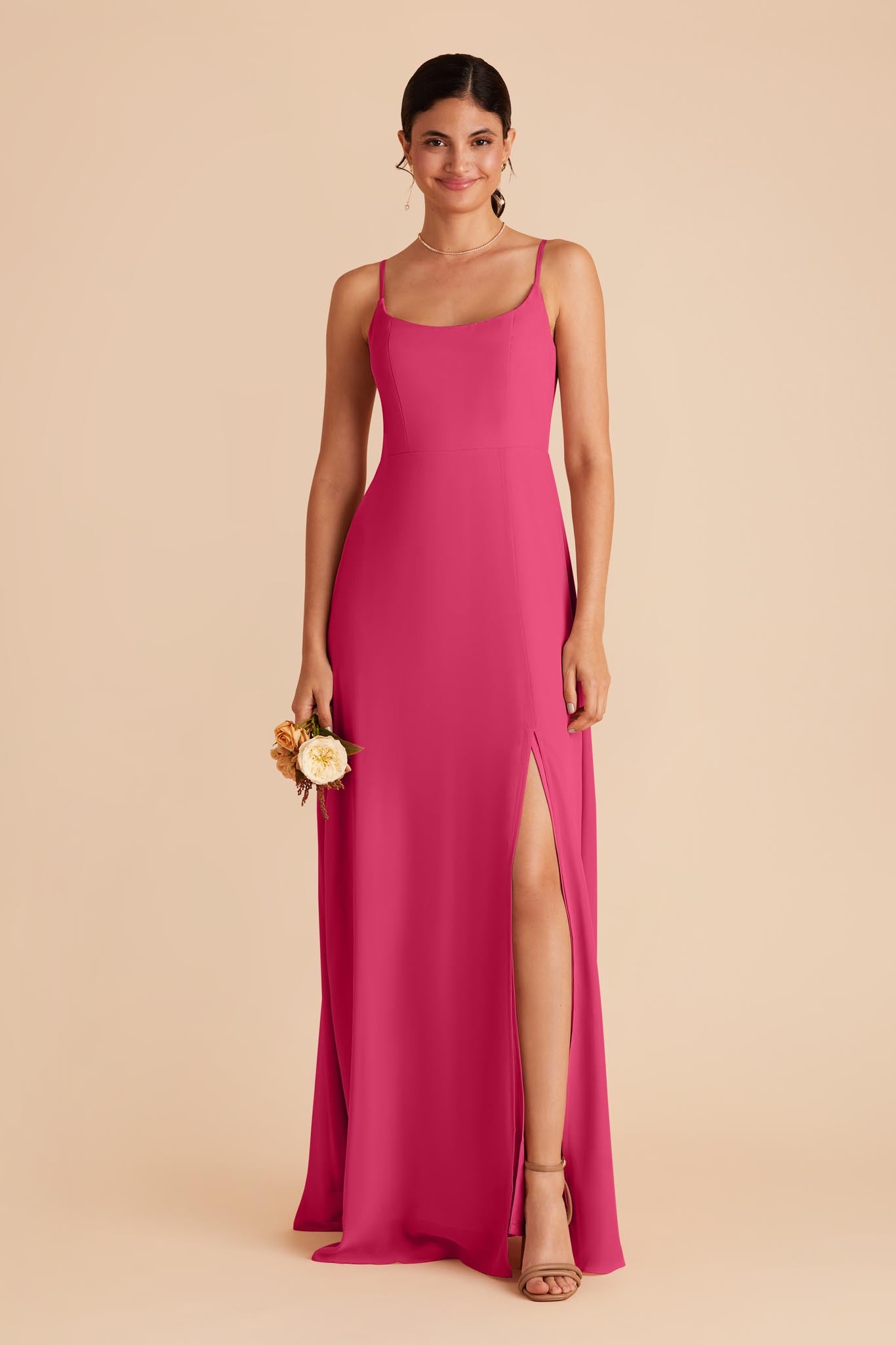 Fuchsia Amy Chiffon Dress by Birdy Grey