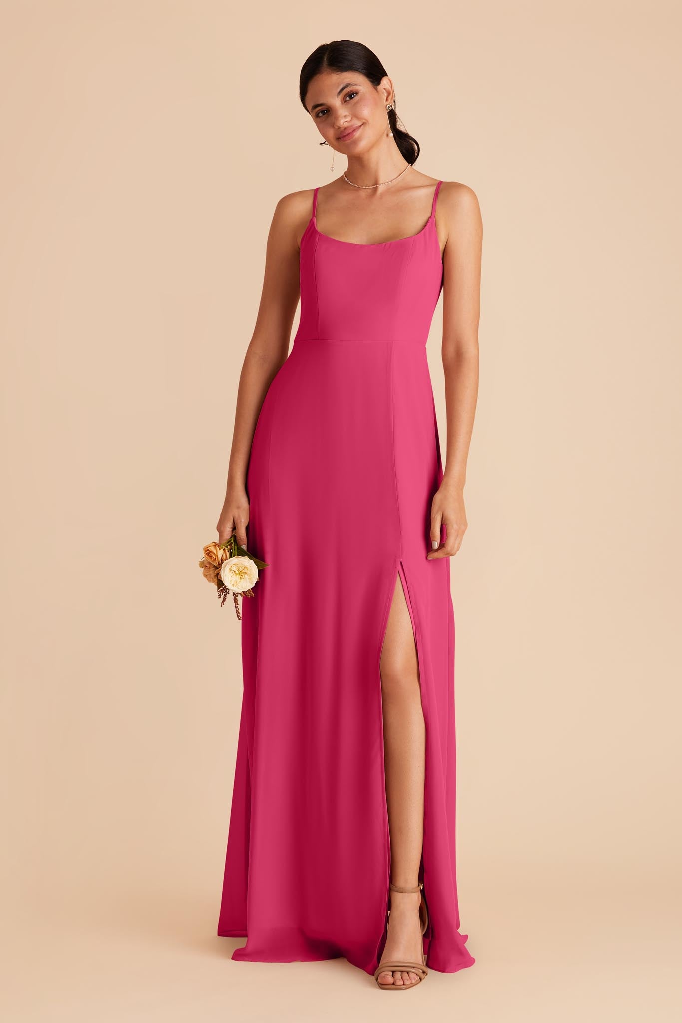 Fuchsia Amy Chiffon Dress by Birdy Grey