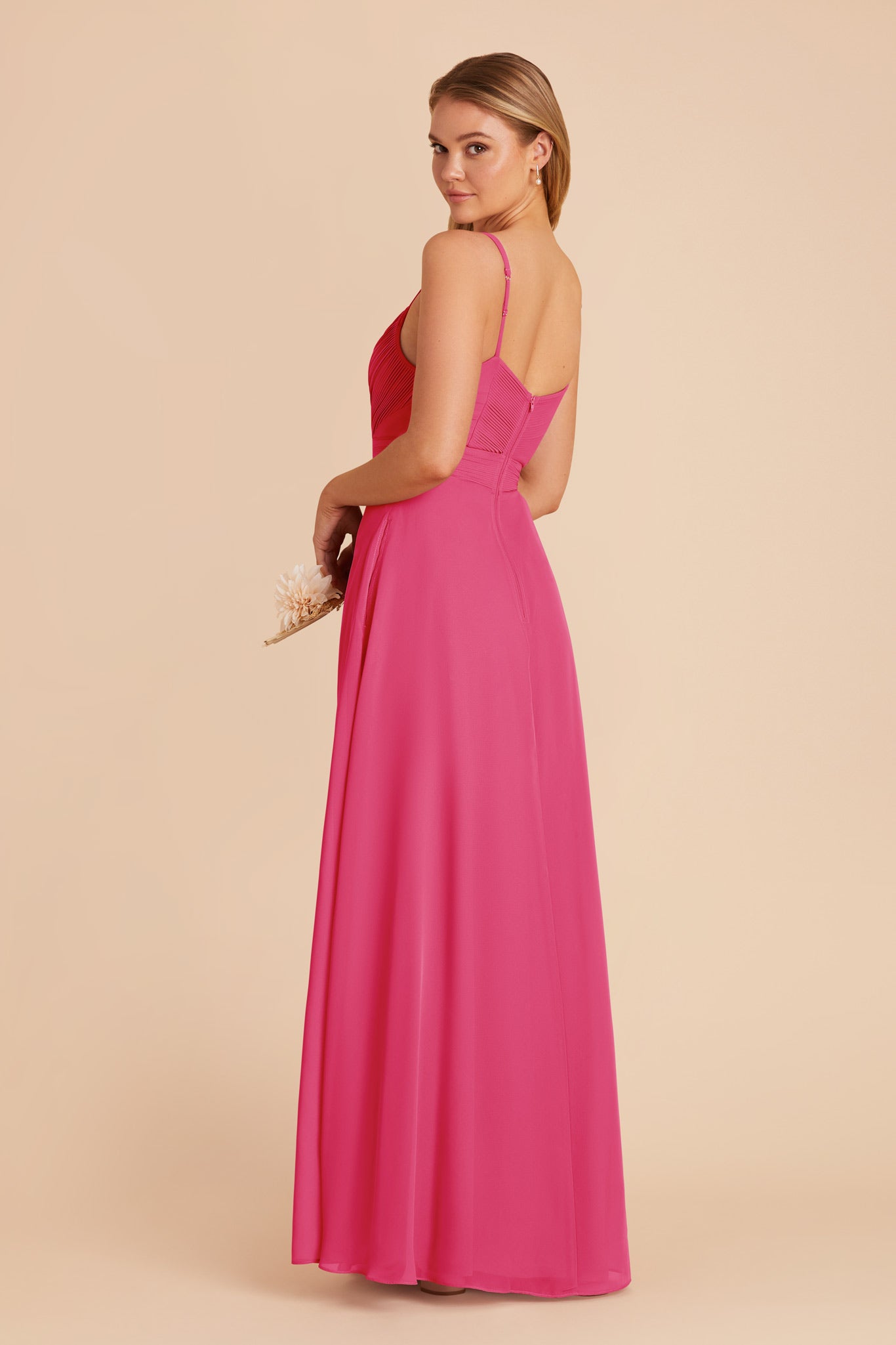 Fuchsia Deborah Chiffon Dress by Birdy Grey