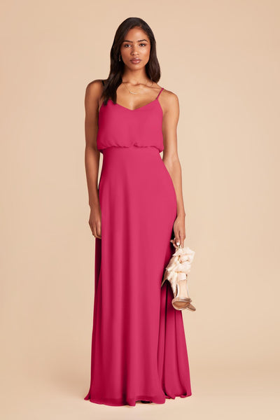 Fuchsia Gwennie Chiffon Slit by Birdy Grey