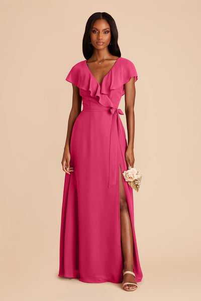 Fuchsia Jackson Chiffon Dress by Birdy Grey