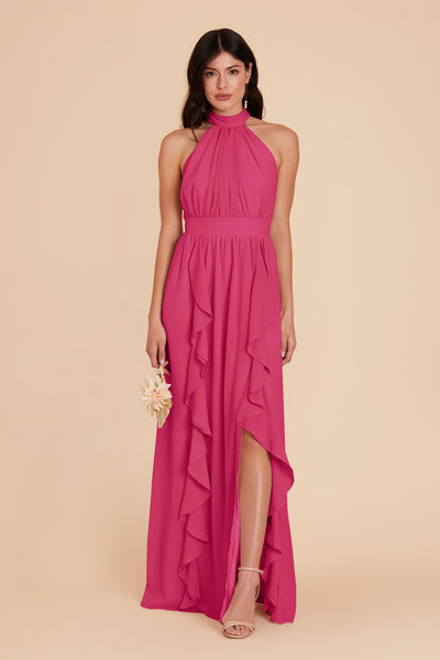 Fuchsia Joyce Chiffon Dress by Birdy Grey