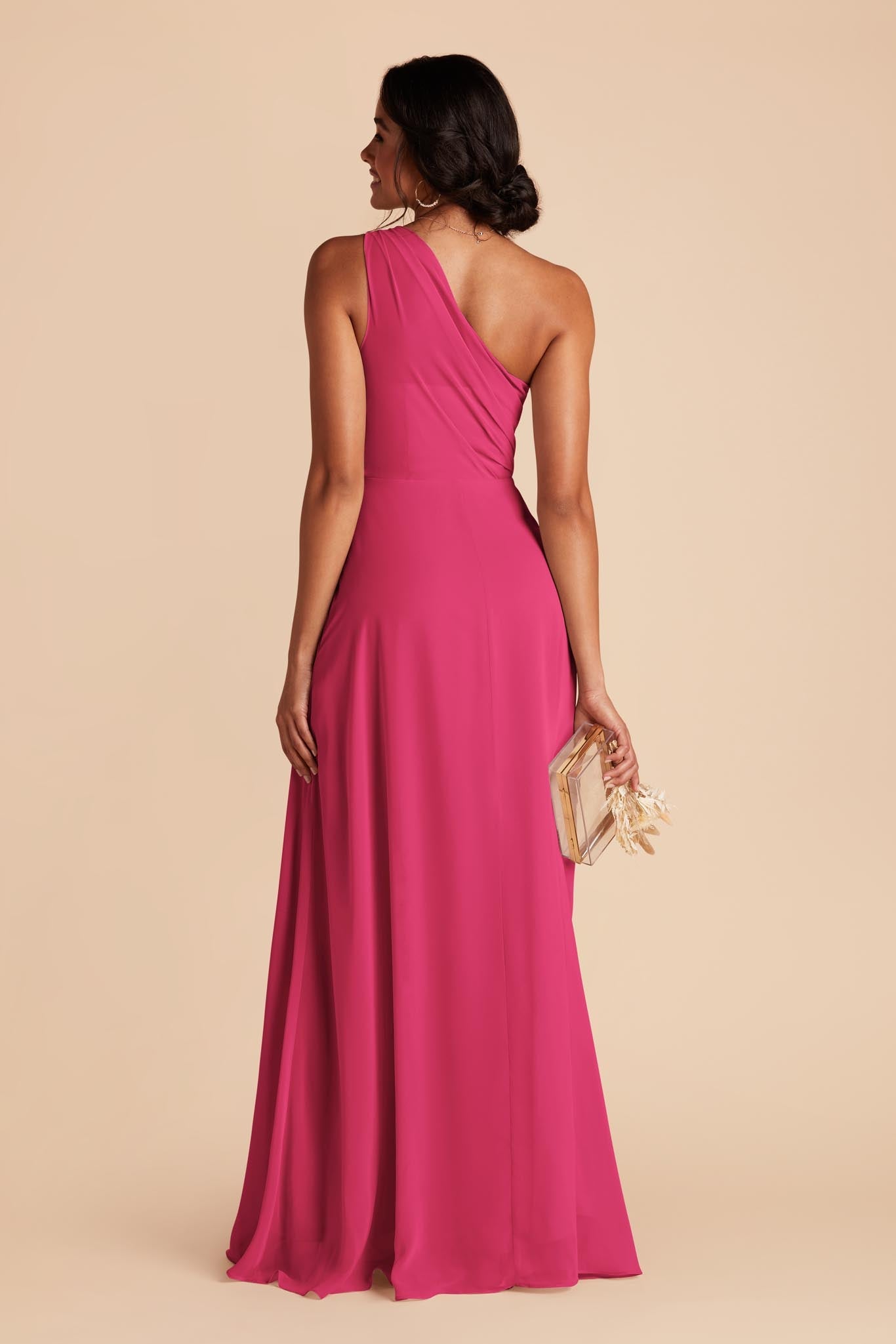 Fuchsia Kira Chiffon Dress by Birdy Grey