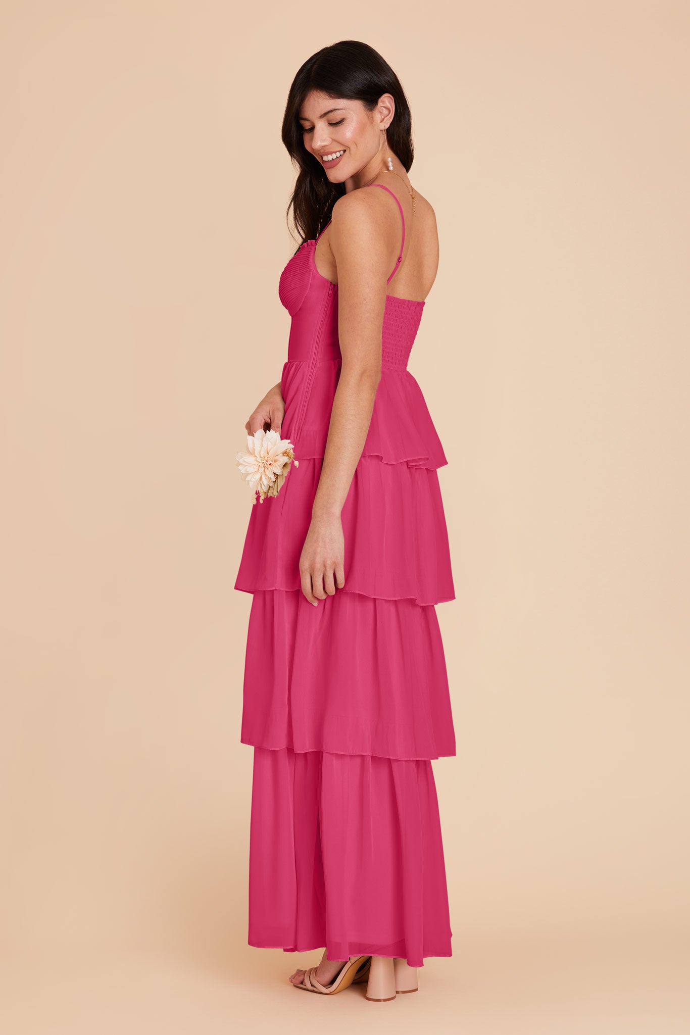 Fuchsia Lola Chiffon Dress by Birdy Grey