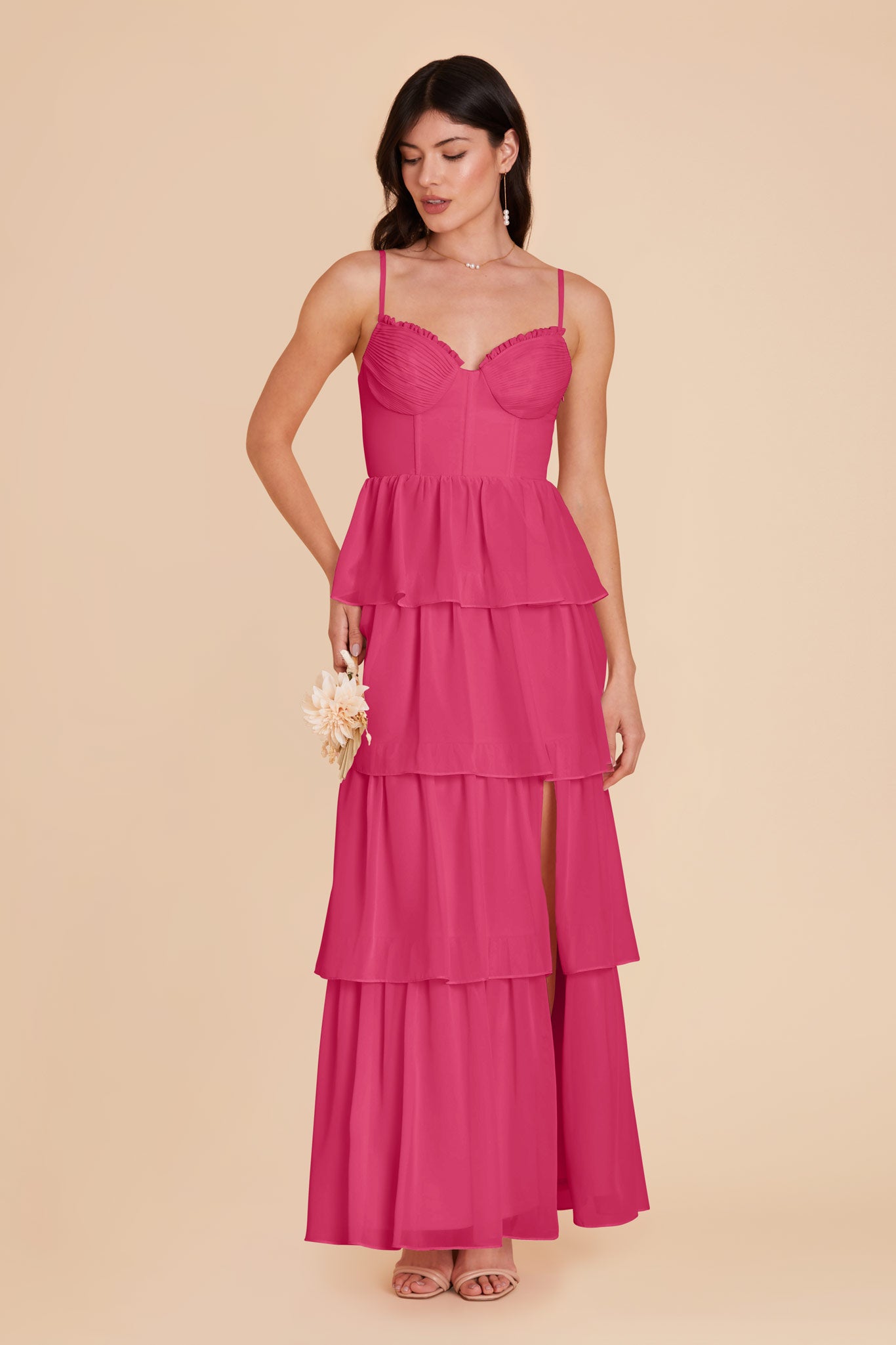 Fuchsia Lola Chiffon Dress by Birdy Grey