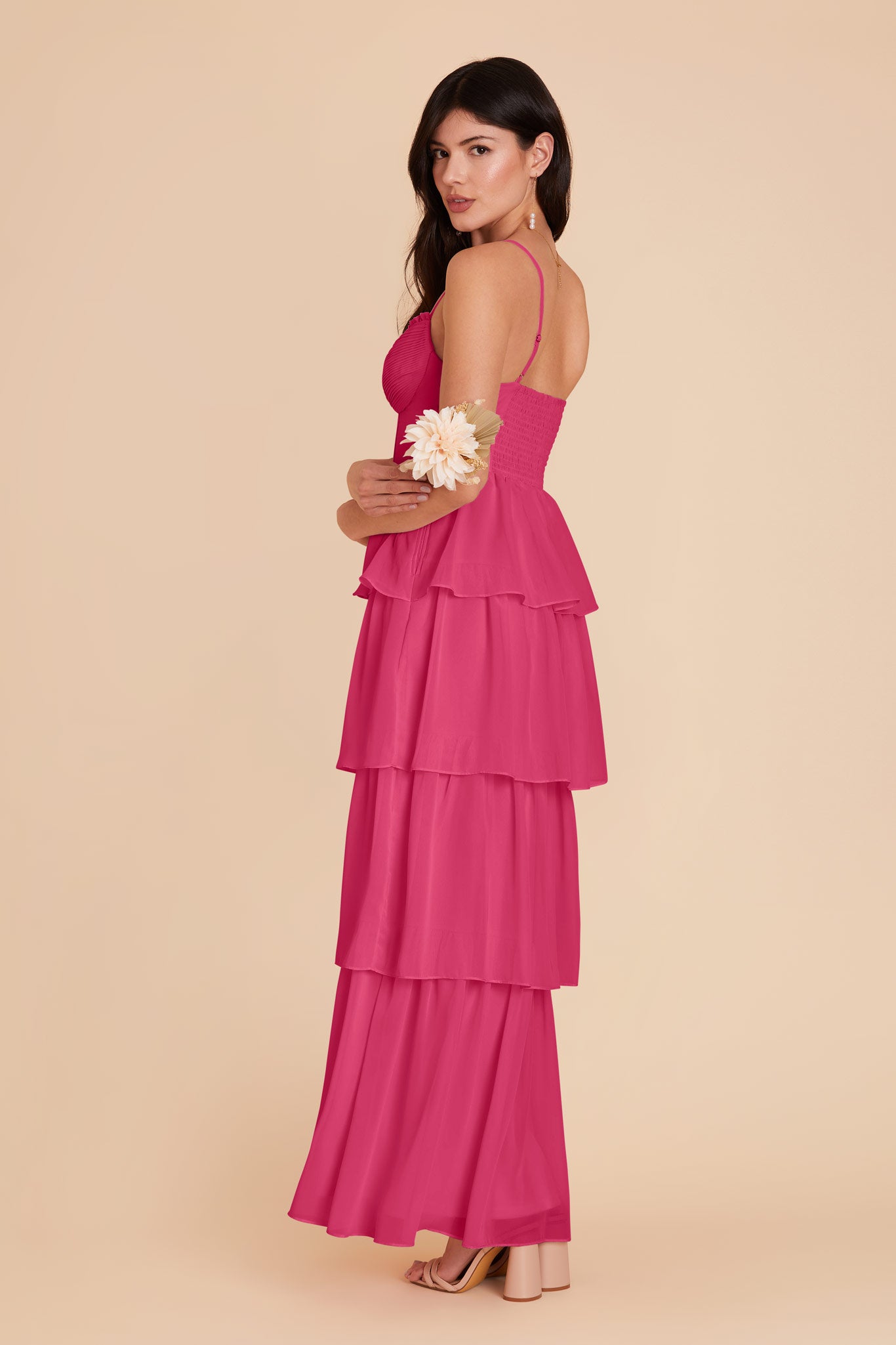 Fuchsia Lola Chiffon Dress by Birdy Grey