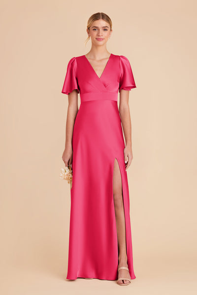 Marni Matte Satin Fuchsia Dress by Birdy Grey