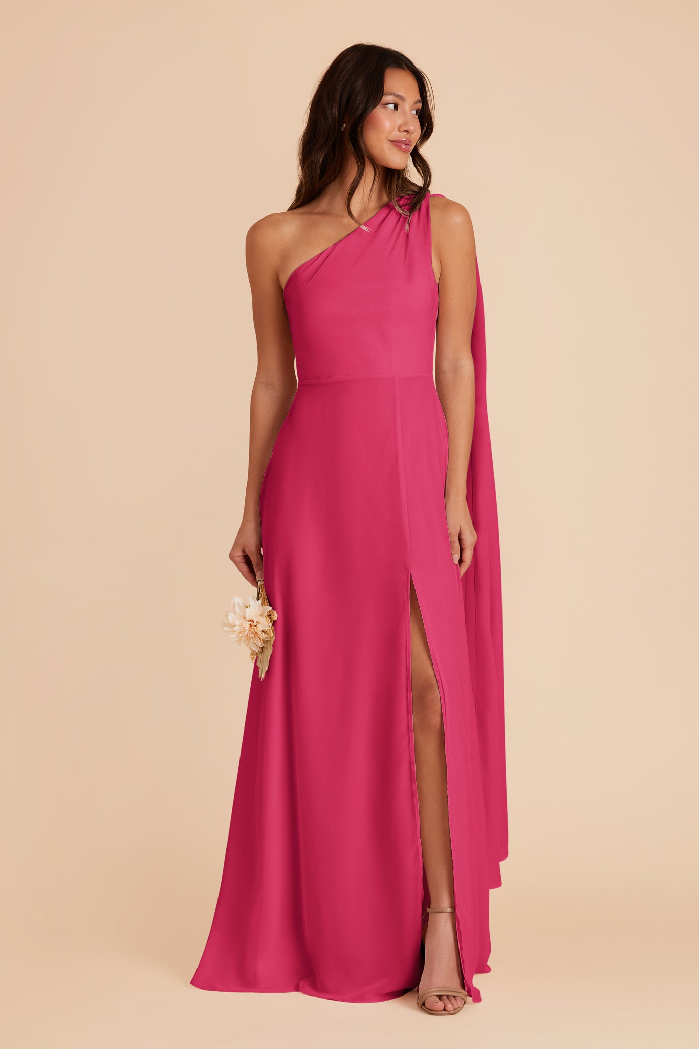 Fuchsia Melissa Chiffon Dress by Birdy Grey