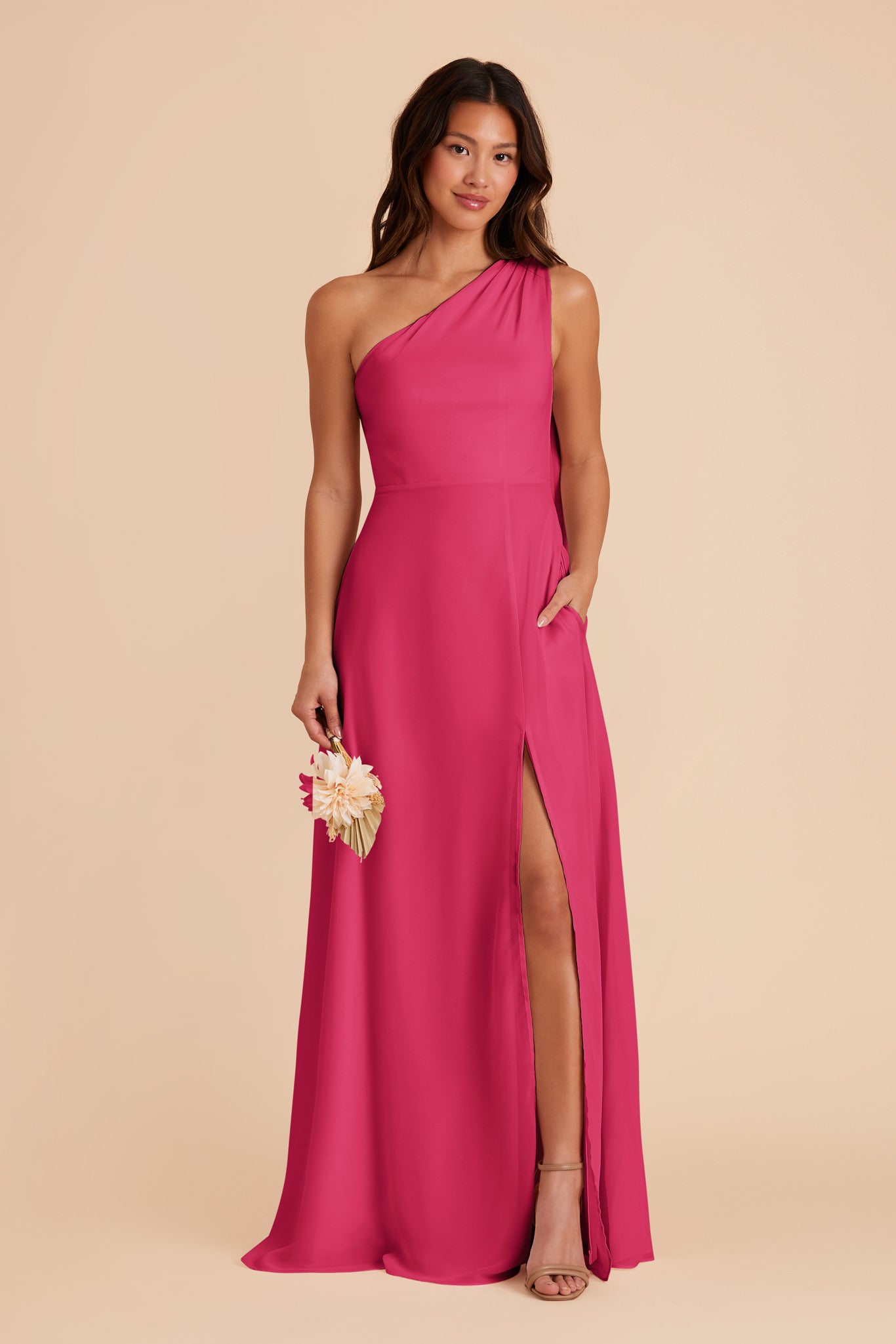 Fuchsia Melissa Chiffon Dress by Birdy Grey