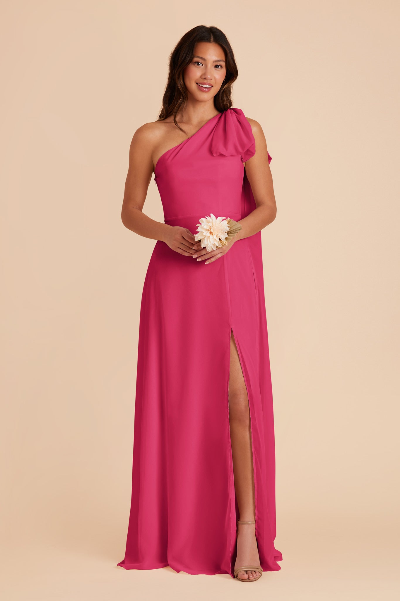 Fuchsia Melissa Chiffon Dress by Birdy Grey