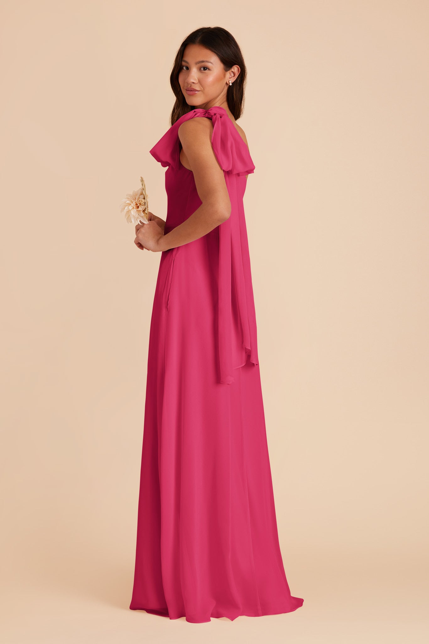 Fuchsia Melissa Chiffon Dress by Birdy Grey