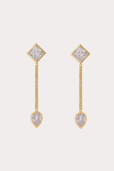 Crystal Clear Geneva Crystal Mixed Shape Drop Earrings by Birdy Grey