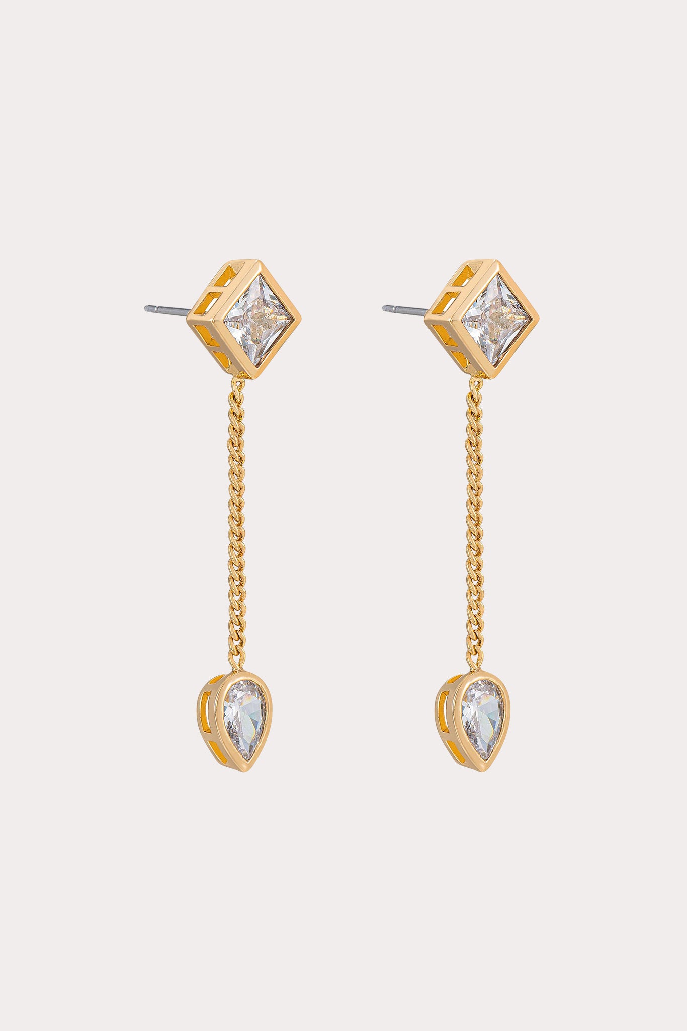 Crystal Clear Geneva Crystal Mixed Shape Drop Earrings by Birdy Grey