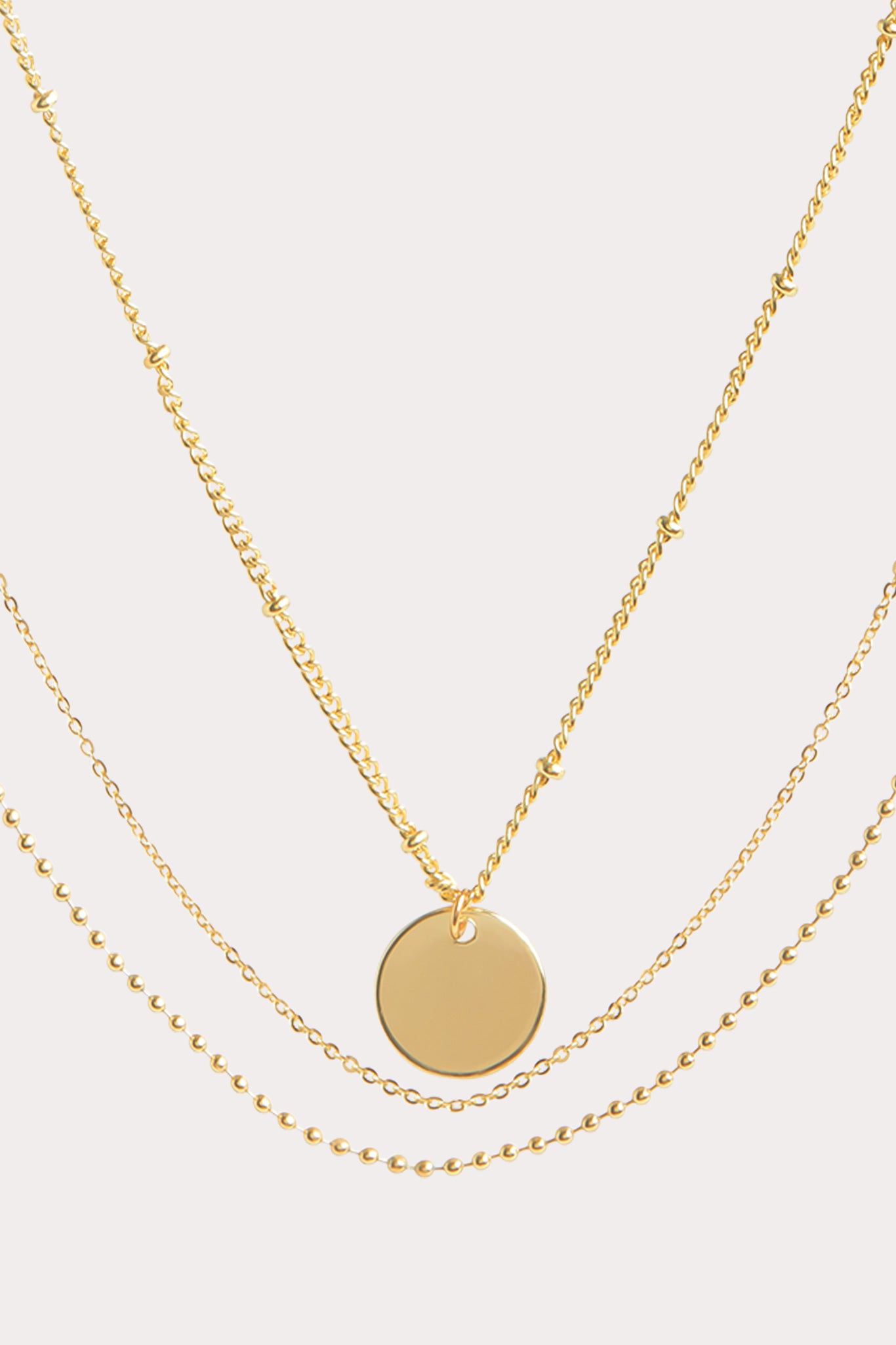 Gold Balboa Dainty Layered Necklace by Birdy Grey